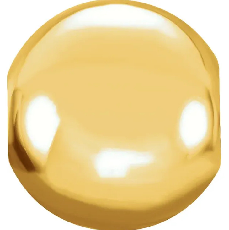 6mm 22K SOLID Yellow Gold HEAVY Mirror Bright Smooth Round Bead Stringing USA