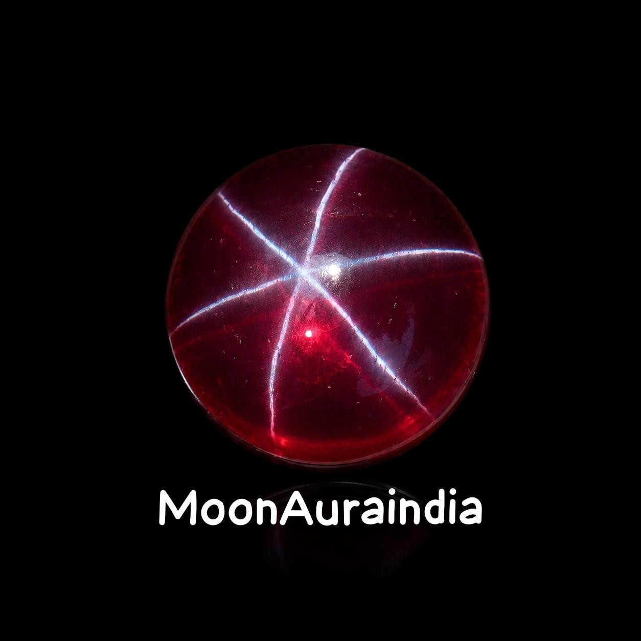16Ct Natural Star Ruby Round Cabochon cut Certified Star Ruby Gemstone Jewelry
