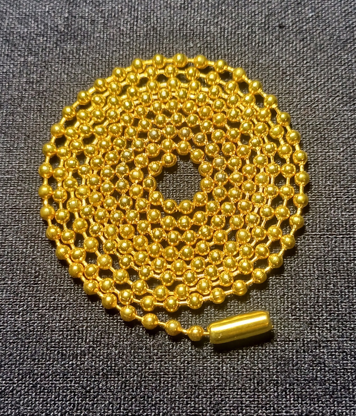 Gold Military Type 2.4mm Ball Bead Fashionable Dog Tag Chain Necklace FreeShip
