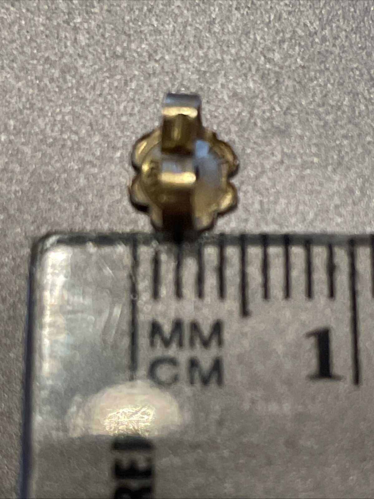 SINGLE / ONE 14K Solid Yellow Gold 5mm Wide Butterfly Push Back Earring Finding