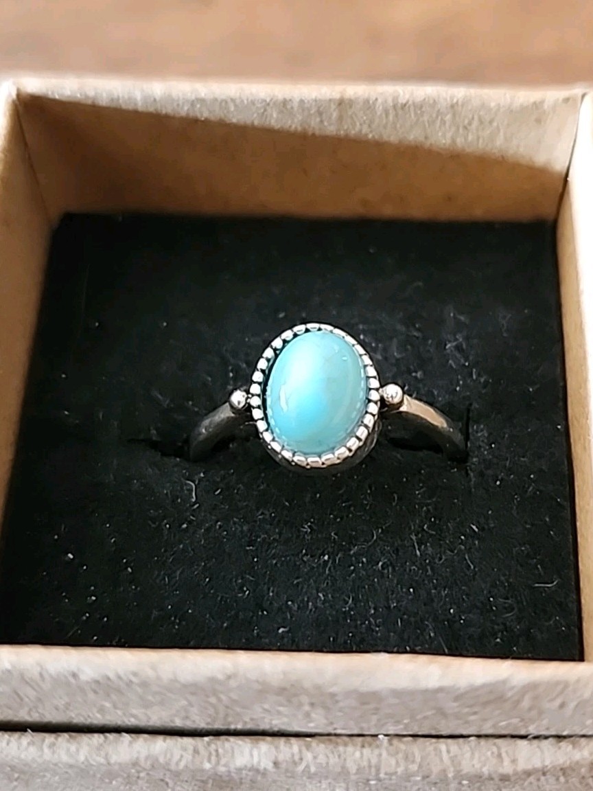 Faux Turquoise Silver Toned Ring Size 5 Women’s Ring Size 5