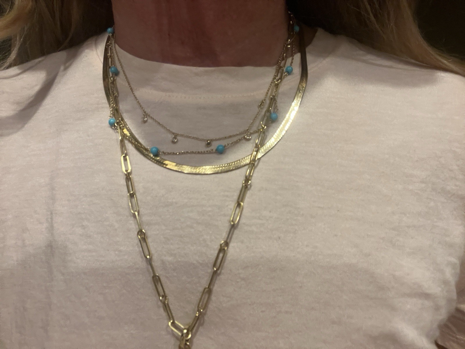 14k Herringbone Chain 18” 4mm Necklace, Stamped MOM & Israel. Weight 12gm.
