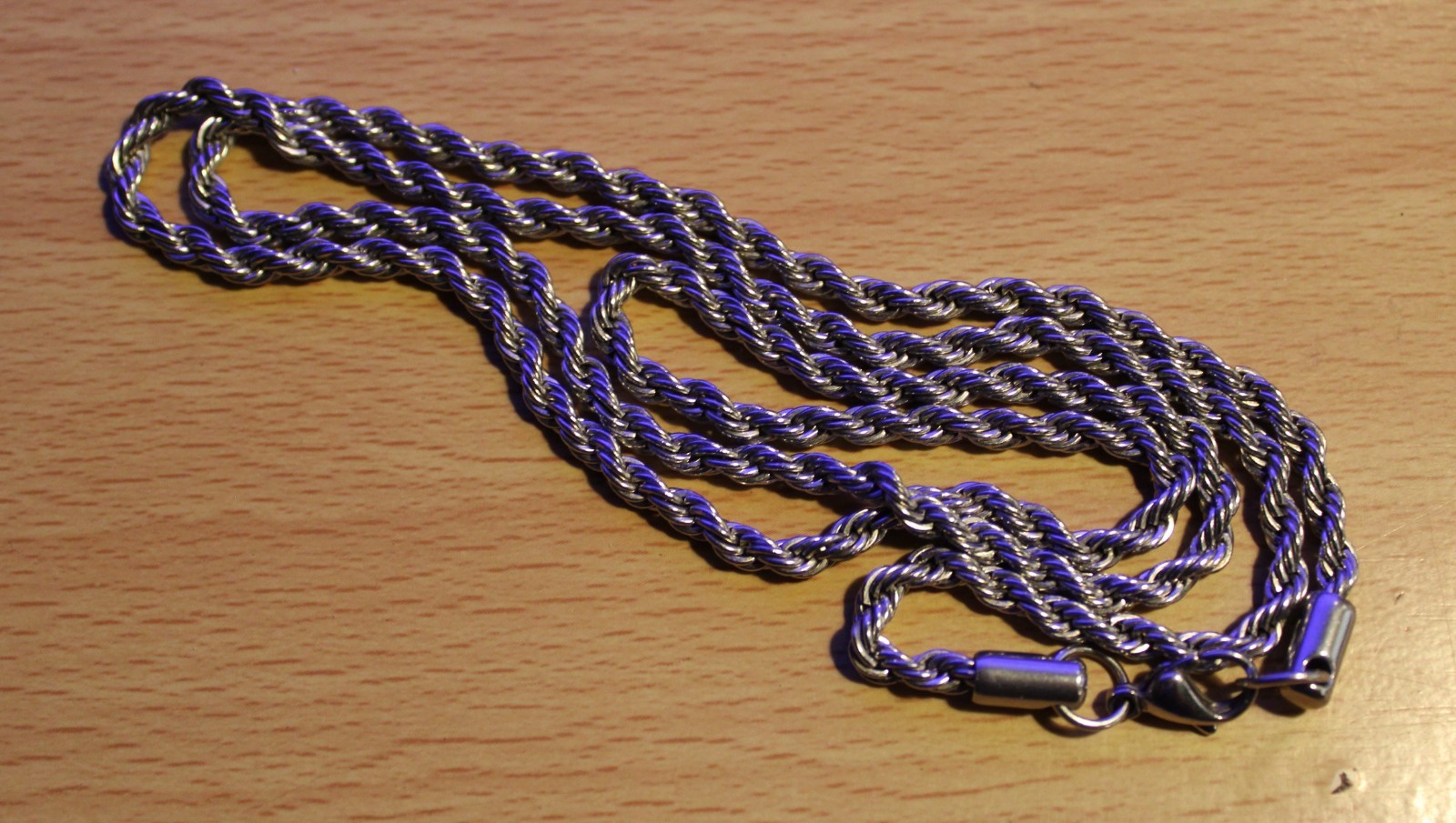 New Solid Stainless Steel 28.5″ Rope Chain Necklace 3.5 mm 25 Grams Total Weight