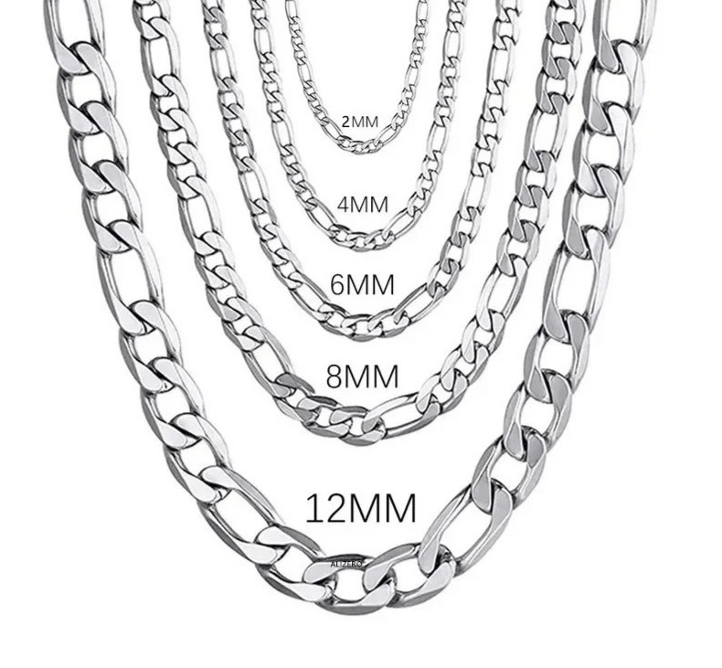 Men’s 925 Sterling Silver 2MM/4MM/6MM/8MM/12MM Chain Necklace 16-30 Inch for Men
