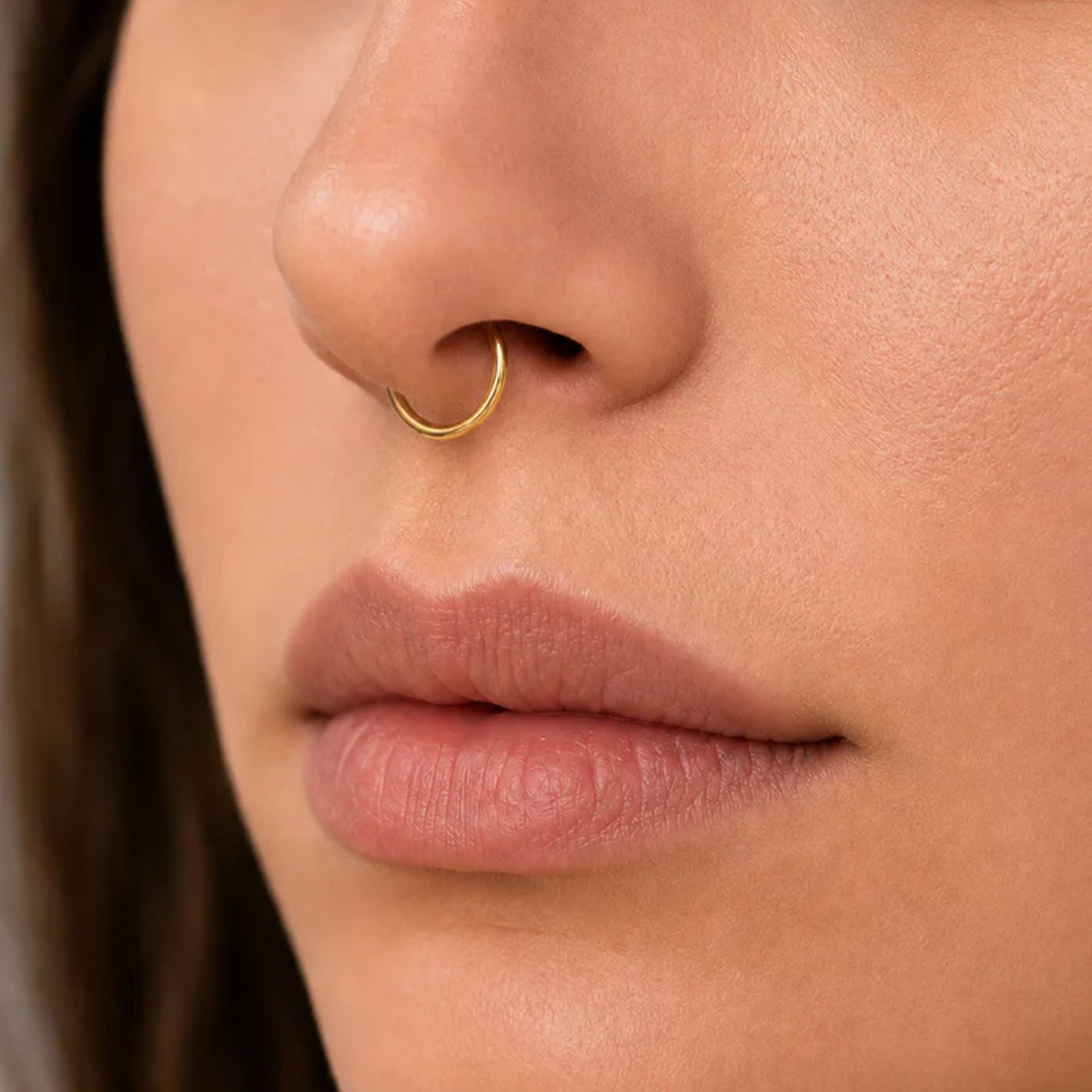14K Solid Gold Hinged Segment Clicker Ring Nose Septum Cartilage Helix Tragus