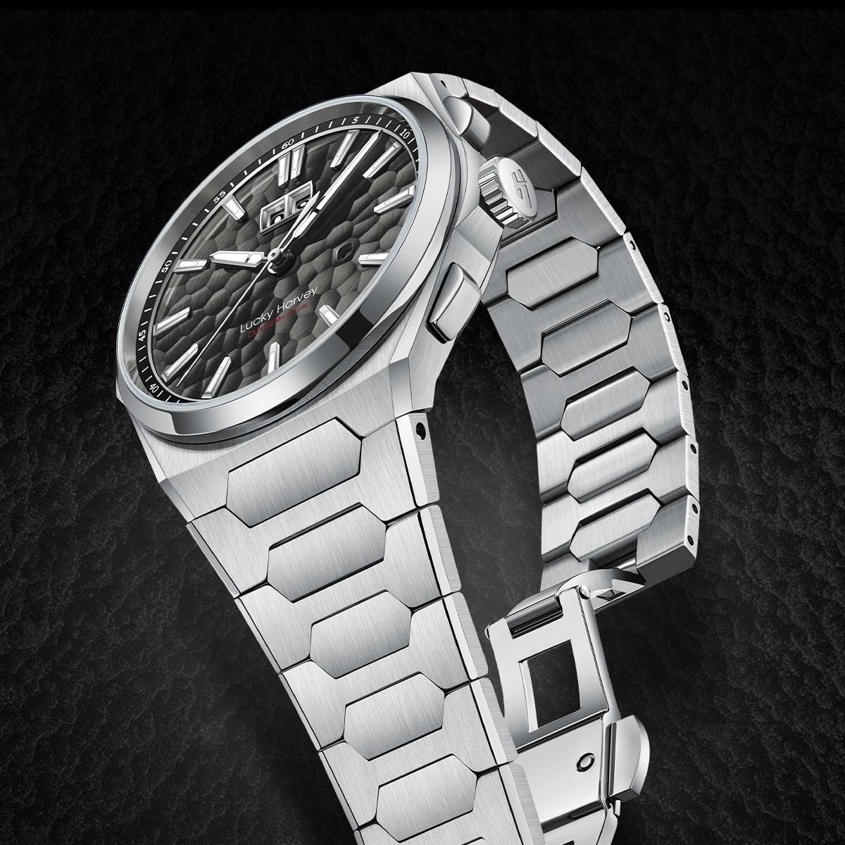 Lucky Harvey Hammered Dial Chiming Automatic Watch Limited Edition 300pcs