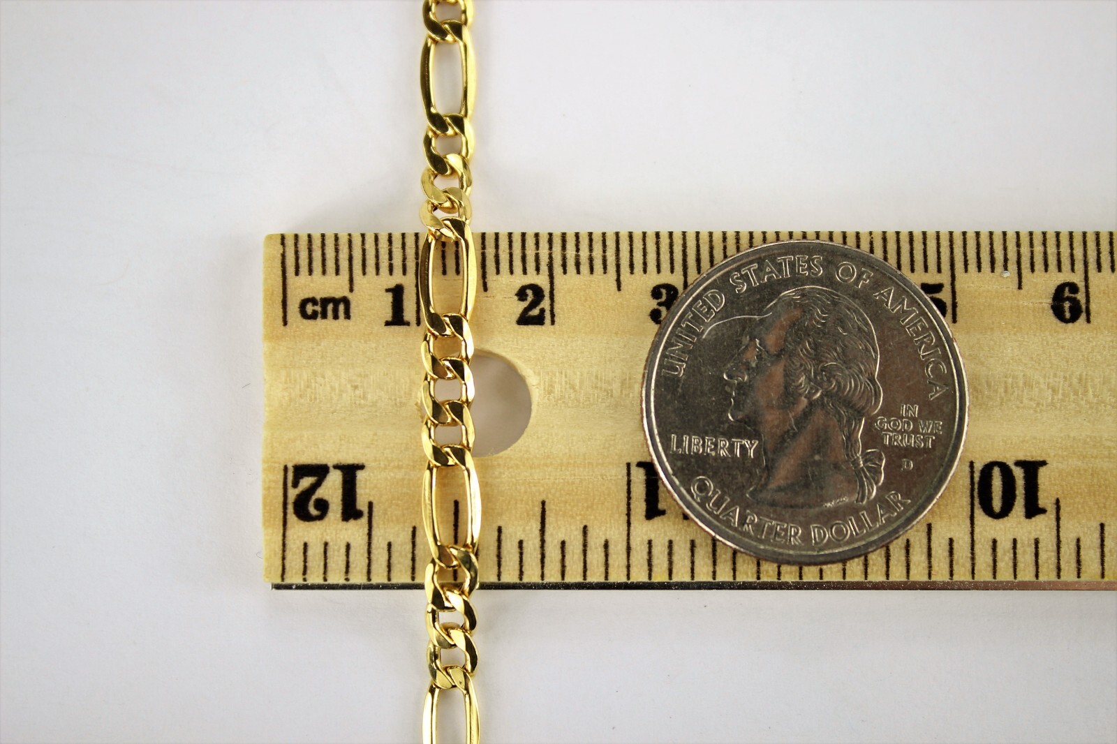 10k Yellow Gold 2mm-5.5mm Figaro Link Chain Necklace 16″ – 30″ Hollow