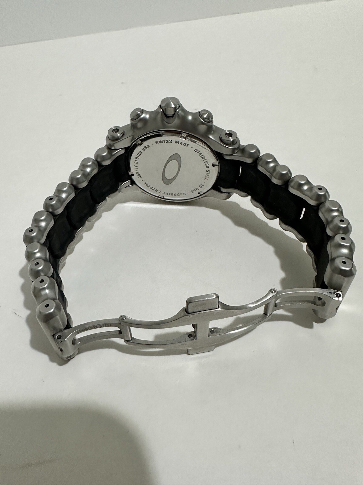 Oakley Holeshot Watch Chronograph 6-Hand, Red Dial, Rare Stainless Steel Band