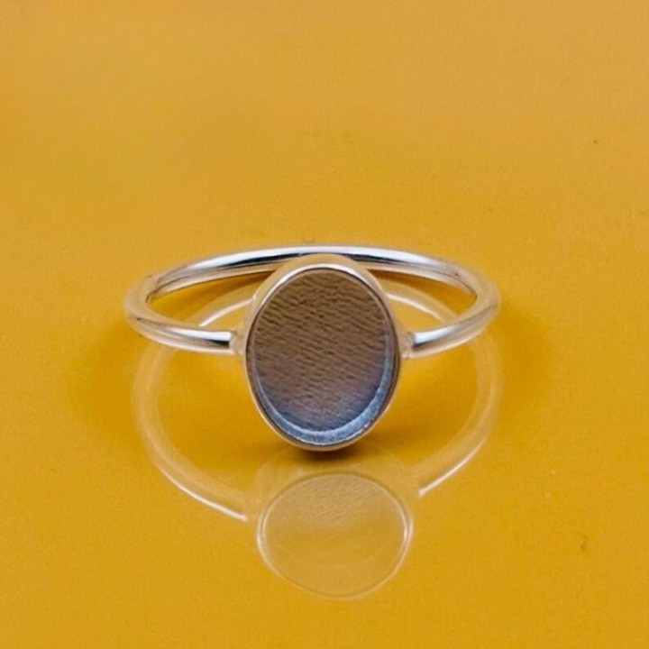 925 Sterling Silver 10x12mm Oval Bezel Cup Ring Blank Semi Mount DIY Jewelry