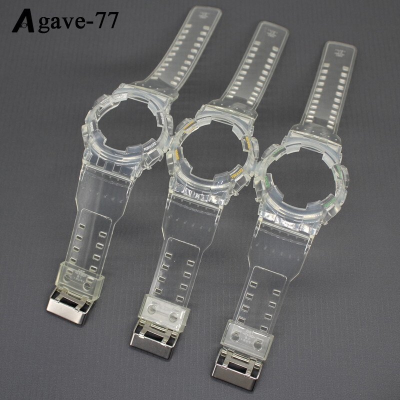 Transparent Waterproof Watch Band +Case Cover For Casio G-Shock GA-100/GA-110