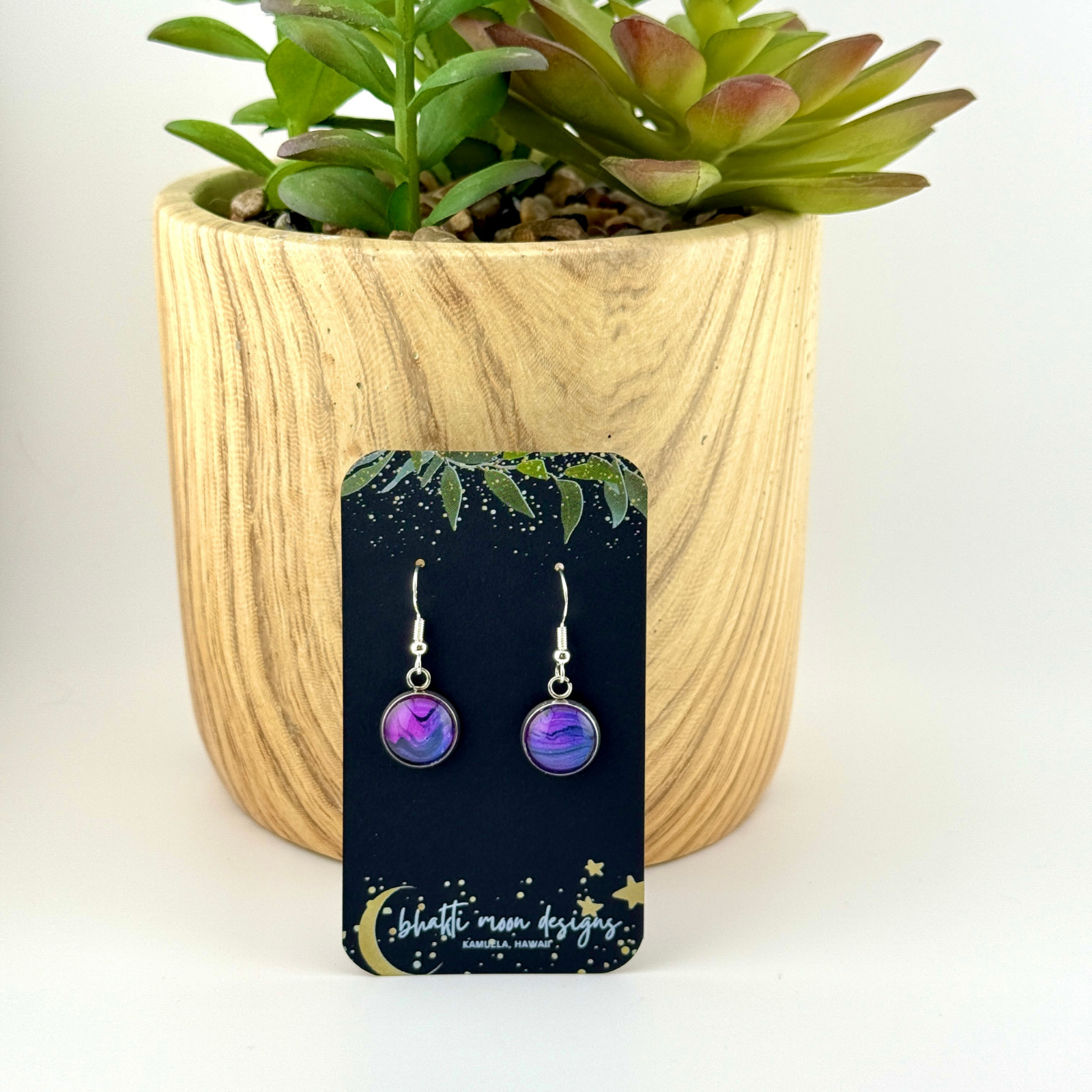 Dangle Earrings Handmade “Enchanted Skies” Sterling Silver French Earwires