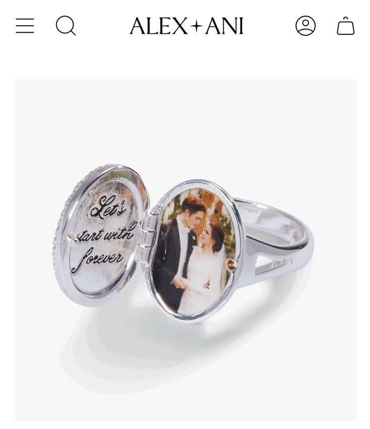 Authentic New Alex + Ani 💍The TWILIGHT SAGA Bella’s Engagement Ring-Size 7-LE