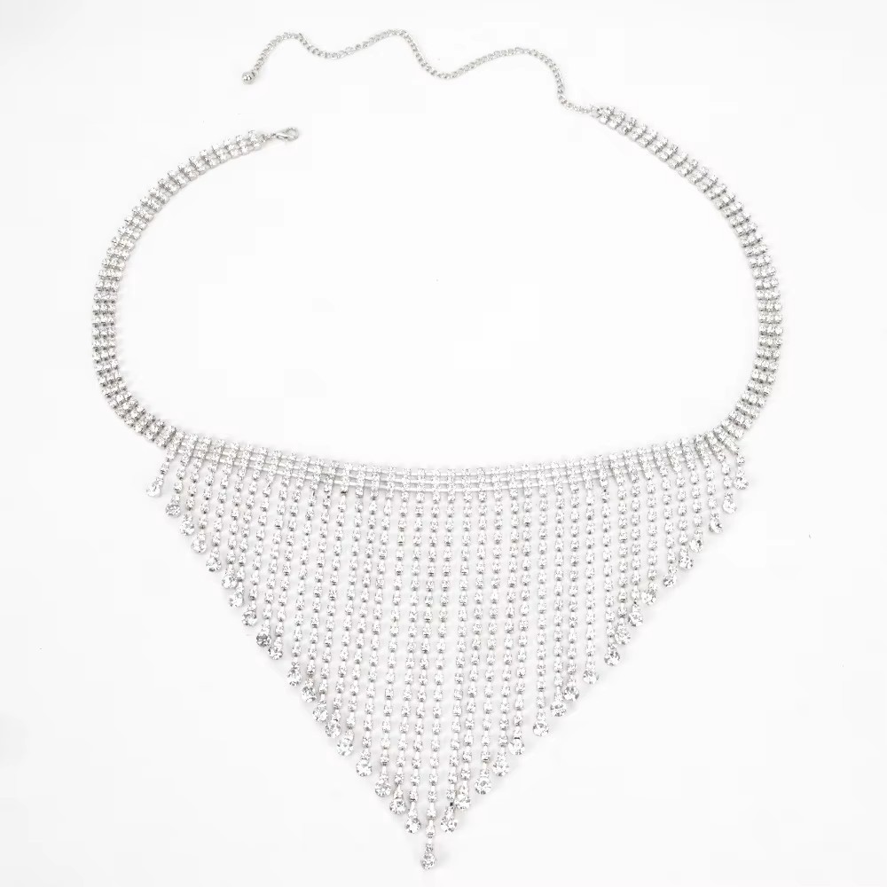 Sexy Rhinestone Thong Belt Body Jewelry Lingerie Crystal Chain Skirt