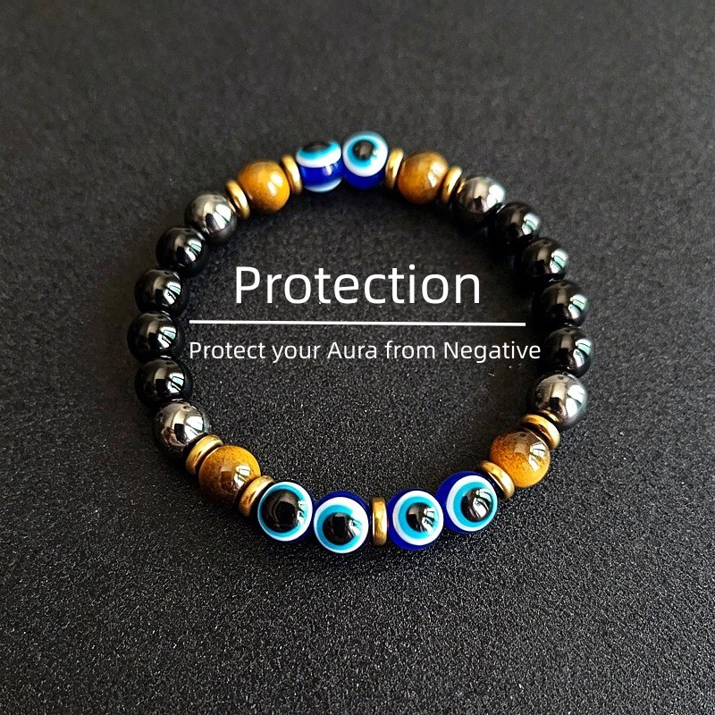 Natural Stone Crystal Glass Beaded Bracelet