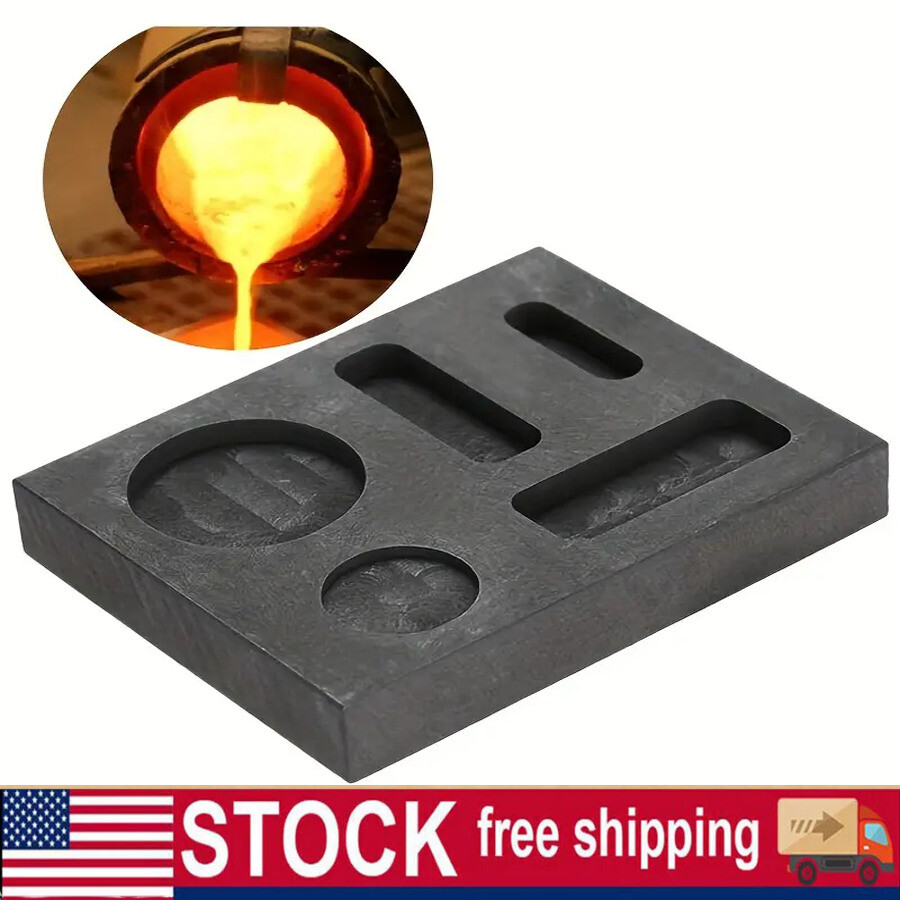 Graphite Ingot Casting Mold Combo Mould For Melting Refining Gold Silver Copper