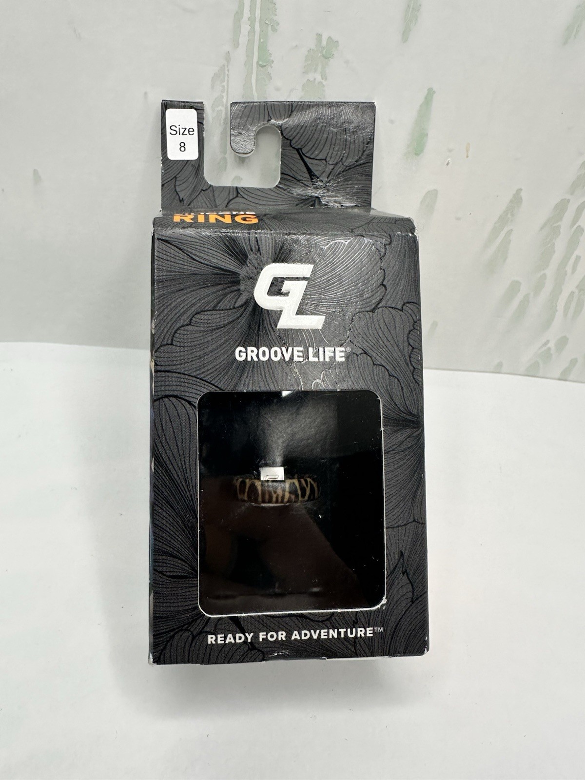 GROOVE LIFE RING SIZE 7 BREATHABLE SILICONE BAND RING THIN LEOPARD SZ 8 NEW
