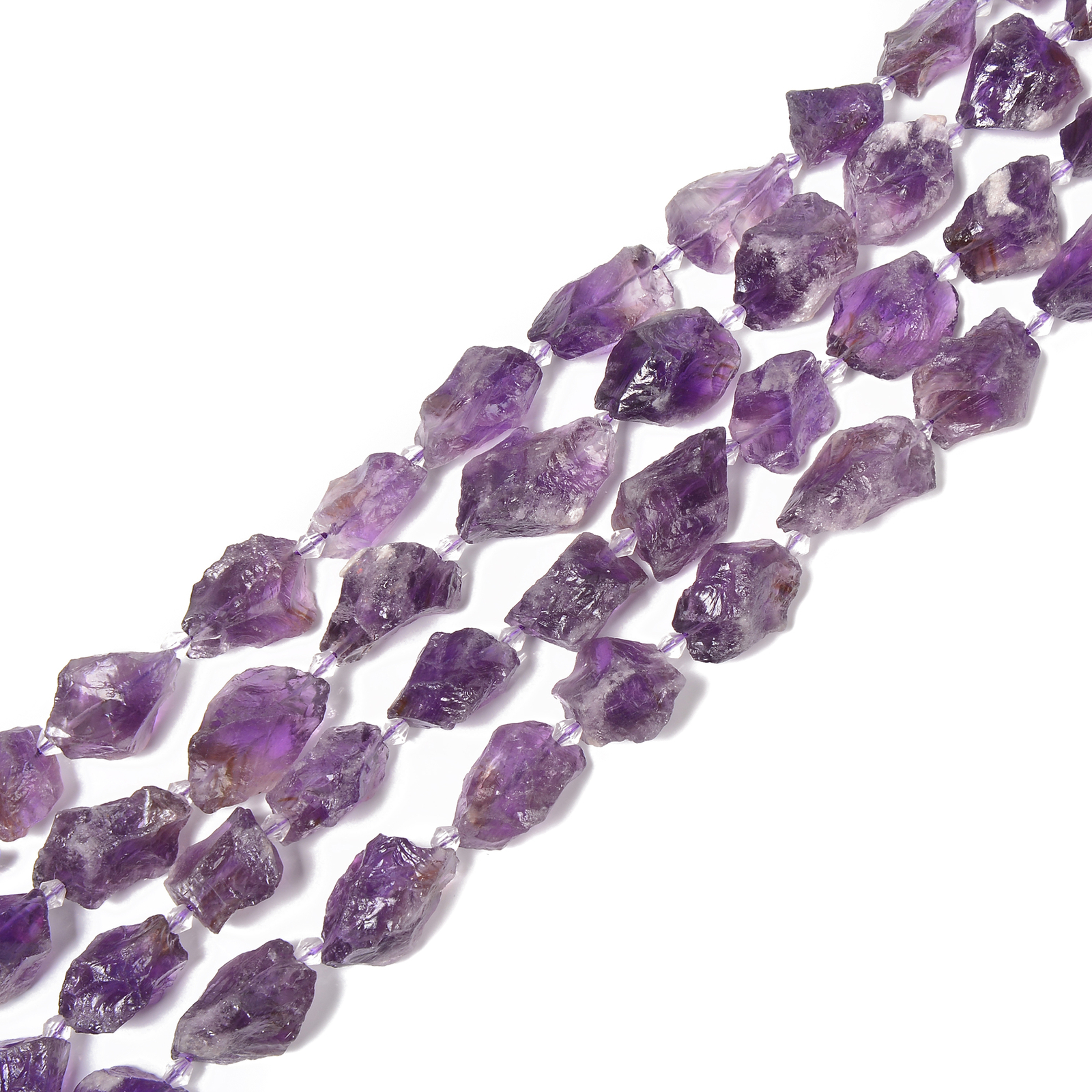 Dark Purple Amethyst Rough Nugget Chunks Beads Size 12x15mm 15x20mm 15.5”Strd