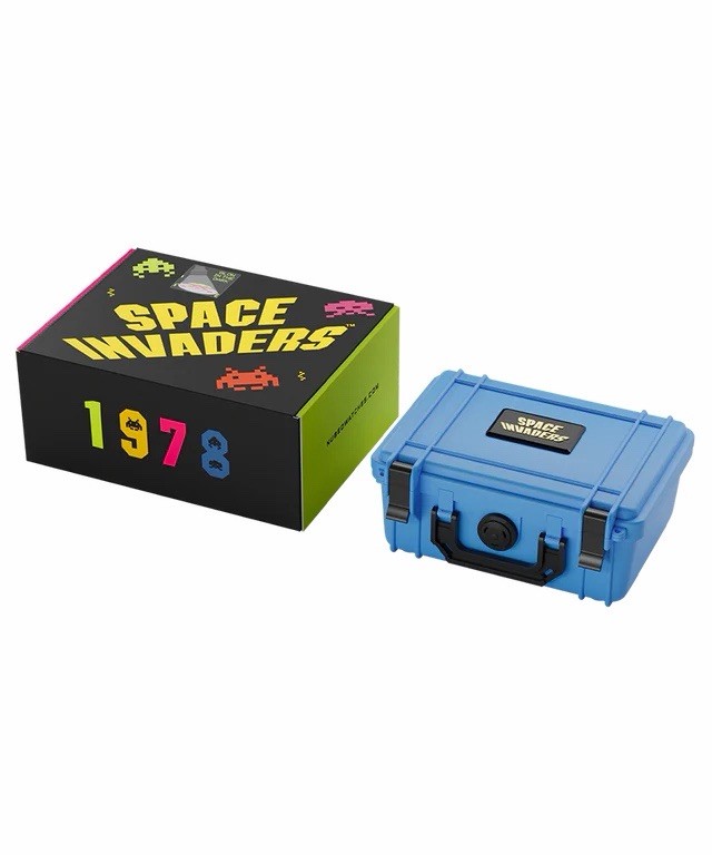 NUBEO MAGELLAN CHRONOGRAPH SPACE INVADERS LIMITED EDITION LUNAR BLACK WATCH LE