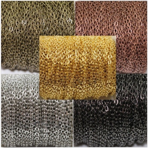 Chain anklet ankle bracelet 3 styles 6 colors paperclip gold silver rose bronze