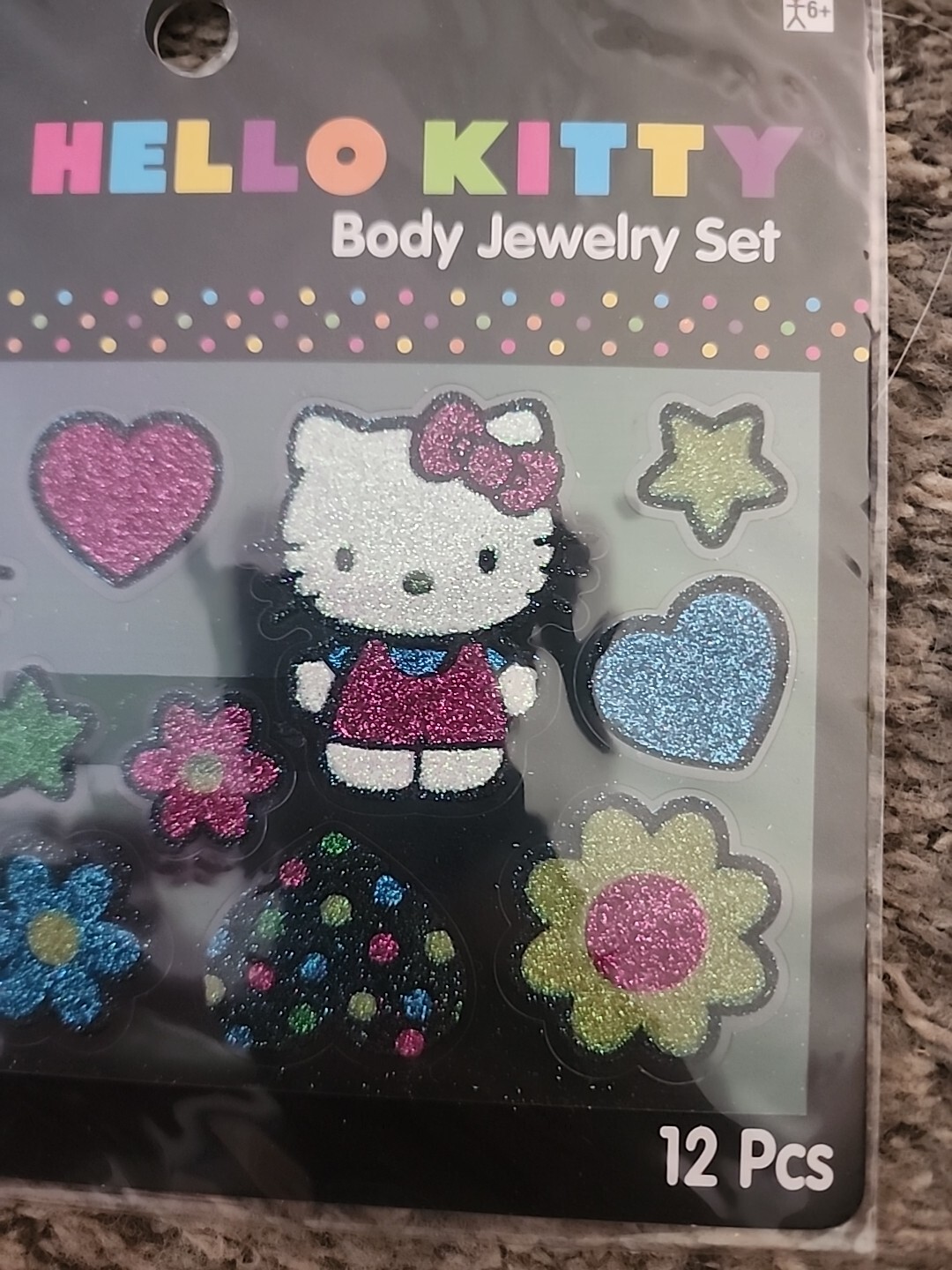 Hello Kitty Body Jewelry Set 12 Pieces Non-toxic Adhesive Easy To Apply