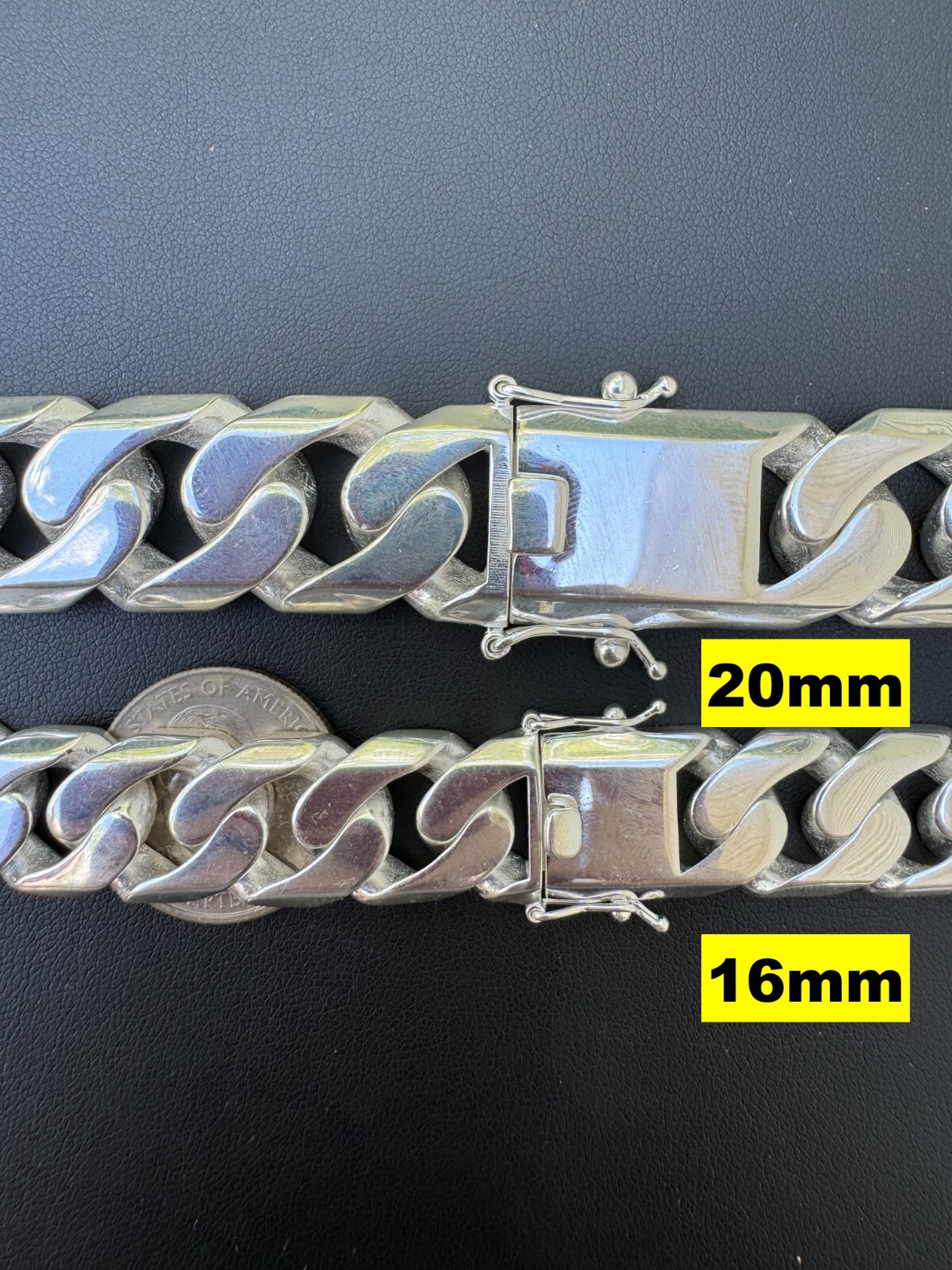 Handmade Miami Cuban Link Chain Necklace / Bracelet Real Solid 925 Silver 6-20mm