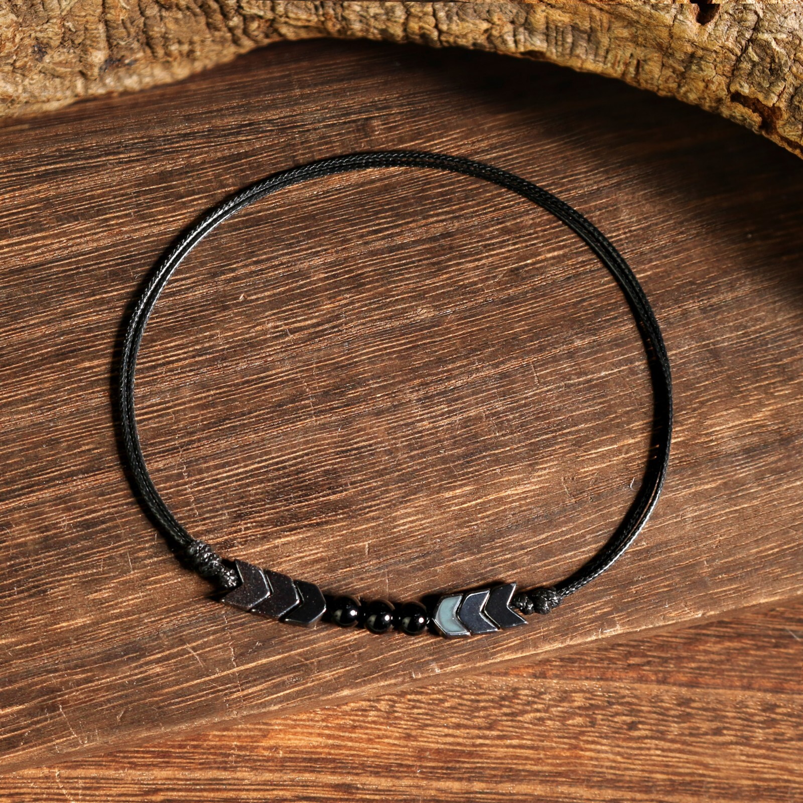 Hematite Energy Stone Handmade Ankle Bracelet Healing Reiki Men Women Gifts