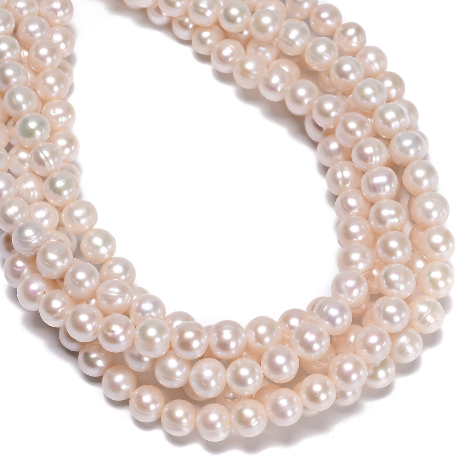Grade A White Fresh Water Pearl Round Beads Size 8-9mm 9-10mm 15.5” Strand