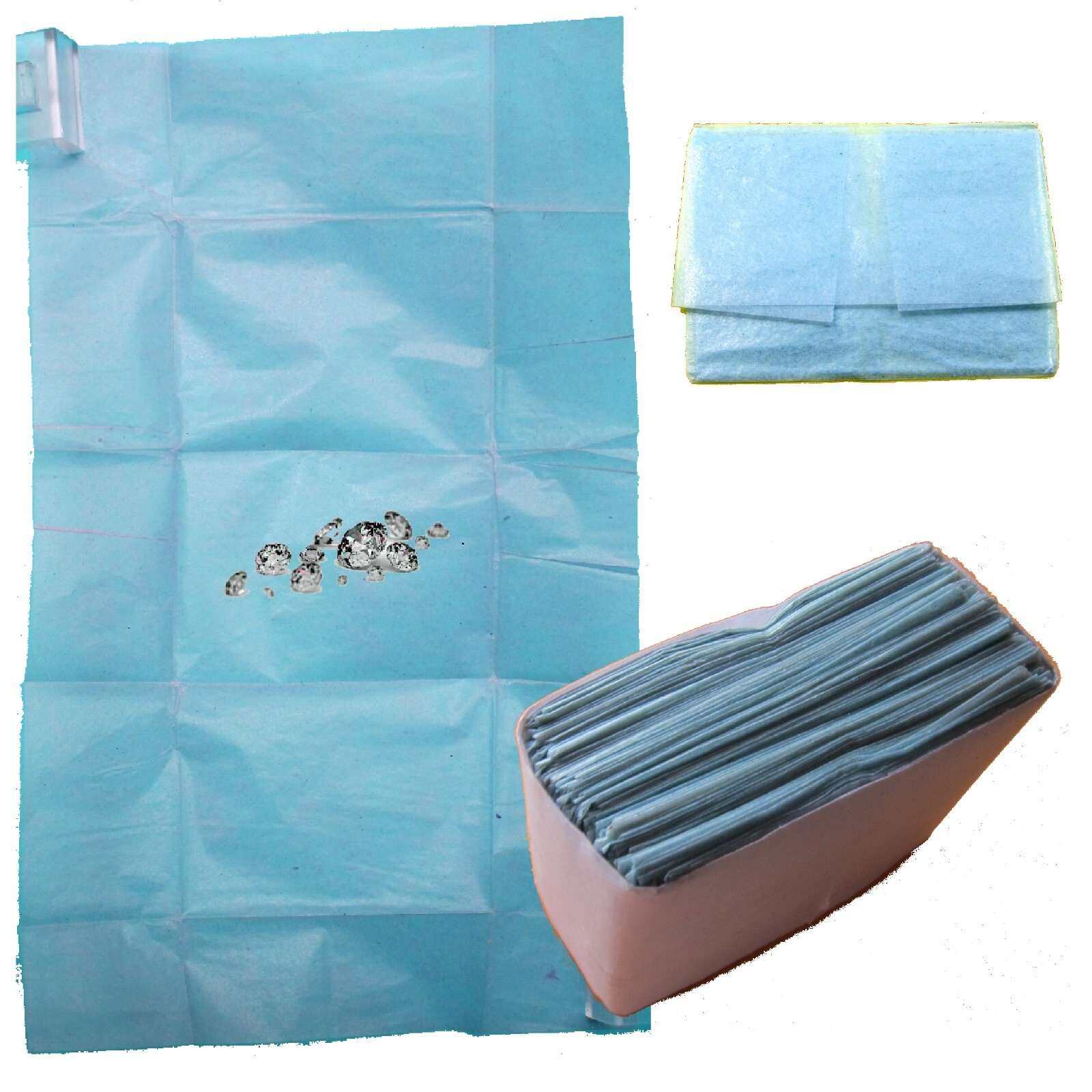 Diamond Gemstone Parcel Paper Flutes Blue No.1 – 6 1/4″x4 1/2″ – 100 pc Jewelry