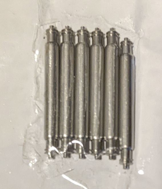 6 PC 20mm 22mm OEM SEIKO 2.5mm Spring Bars PROSPEX Doule-Fringe 0.8mm Tip x6 A