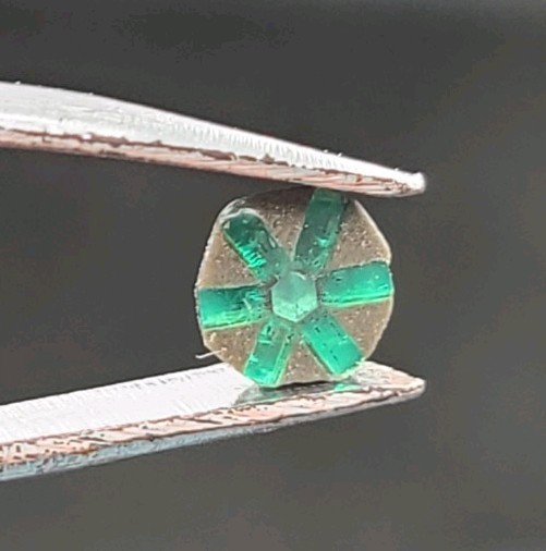 EXTREMELY RARE Tripache Emerald From Colombia 0.26 ct with unique spokes