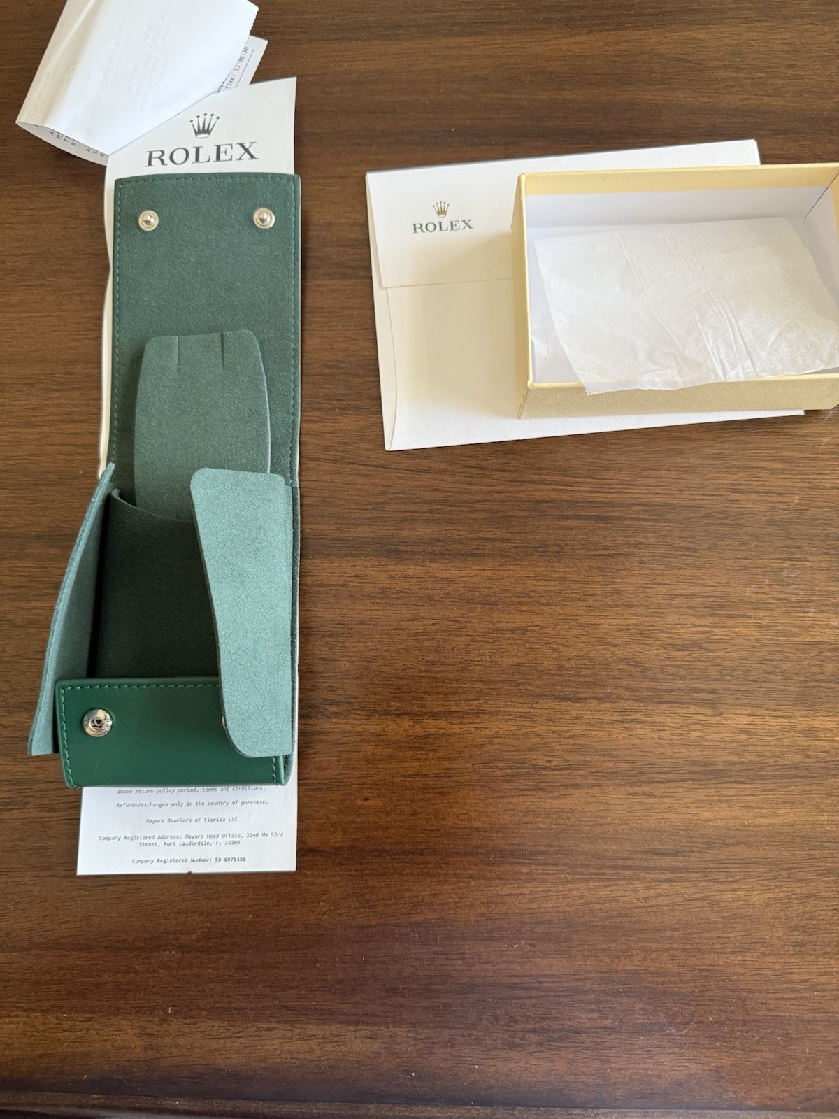 Rolex Case Leather Travel Pouch Service Center Premium Version-Gift For Watch