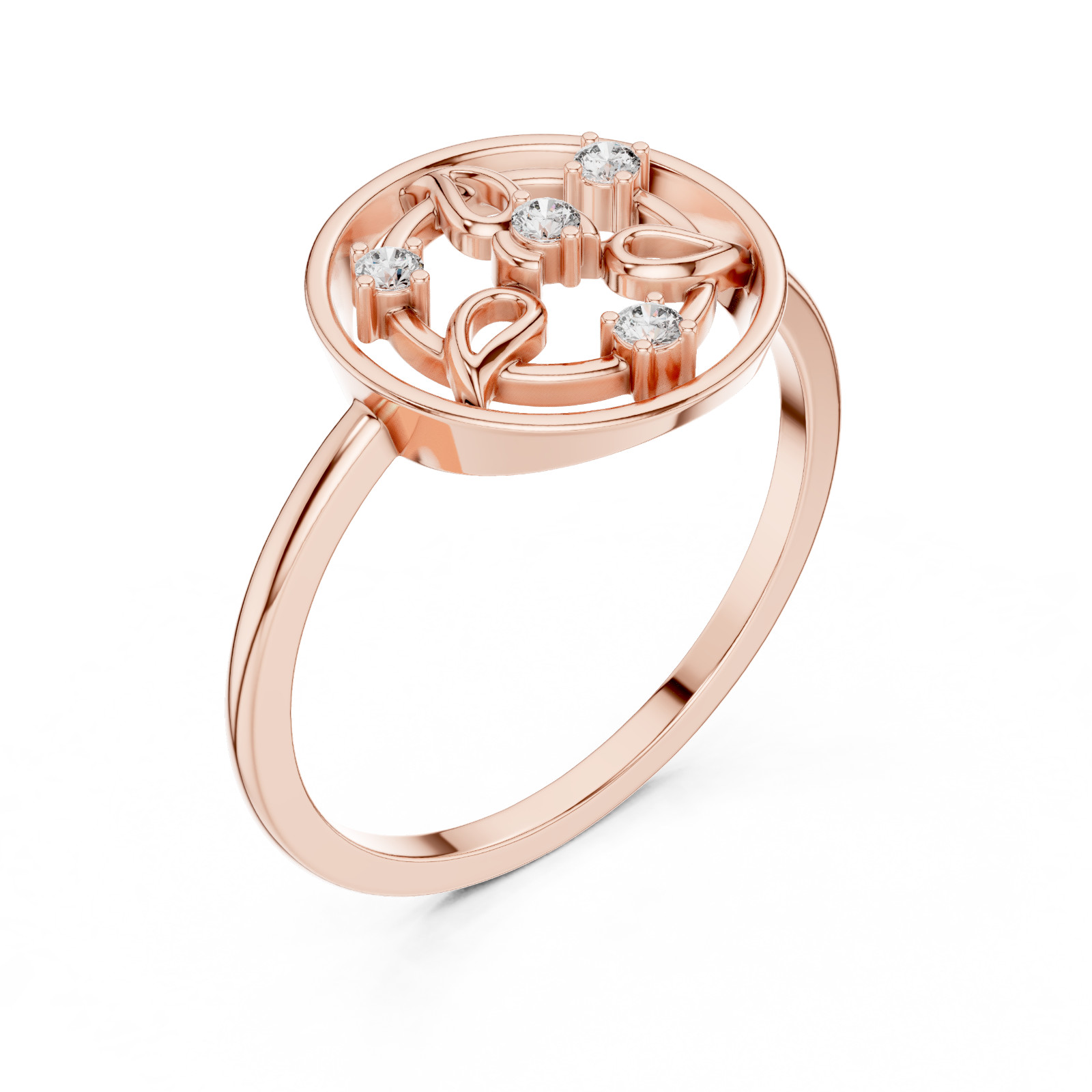 Certified Round VVS1 Natural Diamond Exquisite Anniversary Ring 14k Gold Over