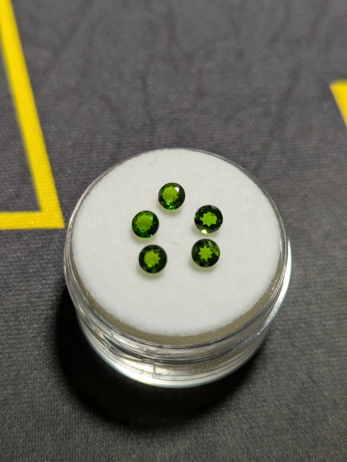 5 Pcs Natural Russian Chrome Diopside 3.5mm Round Cut Loose Gemstone Lot 0.93ct