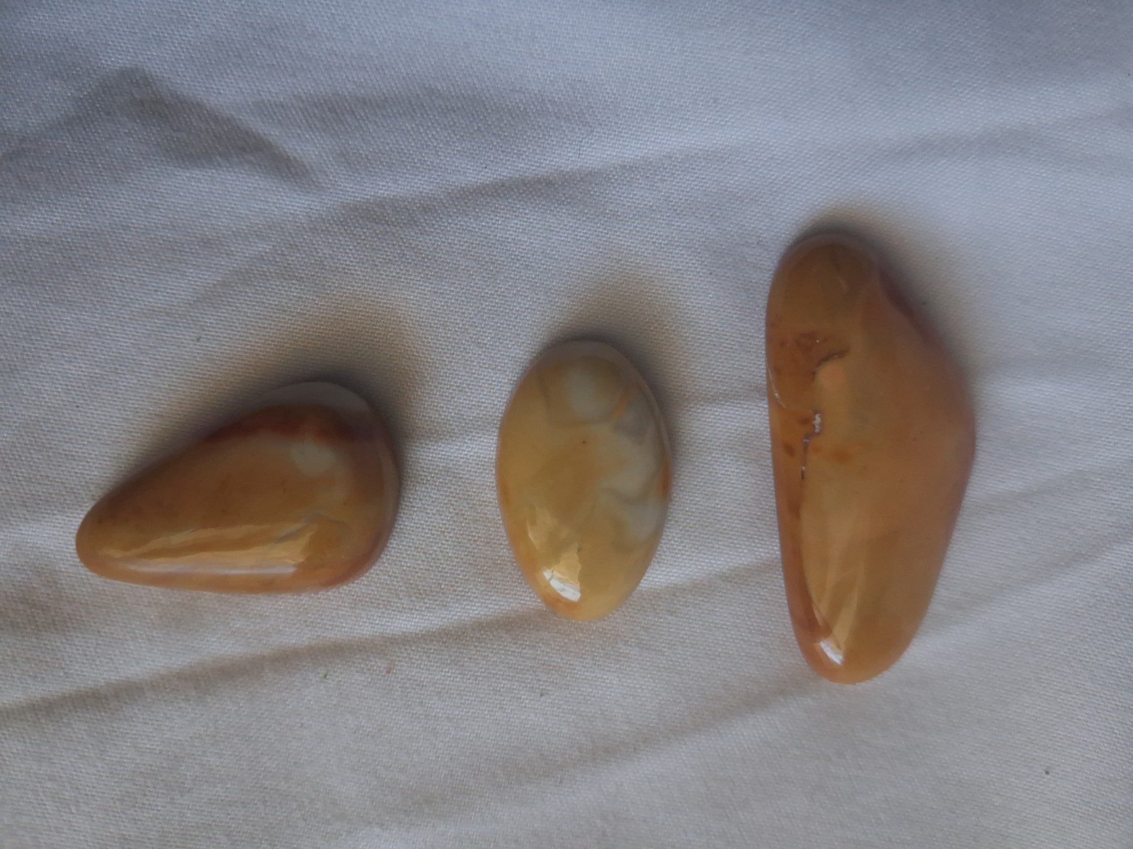 Handmade Jasper Cabochon Lot 3 Pc Polished Caramel Yellow Agate Stone Wire Wrap