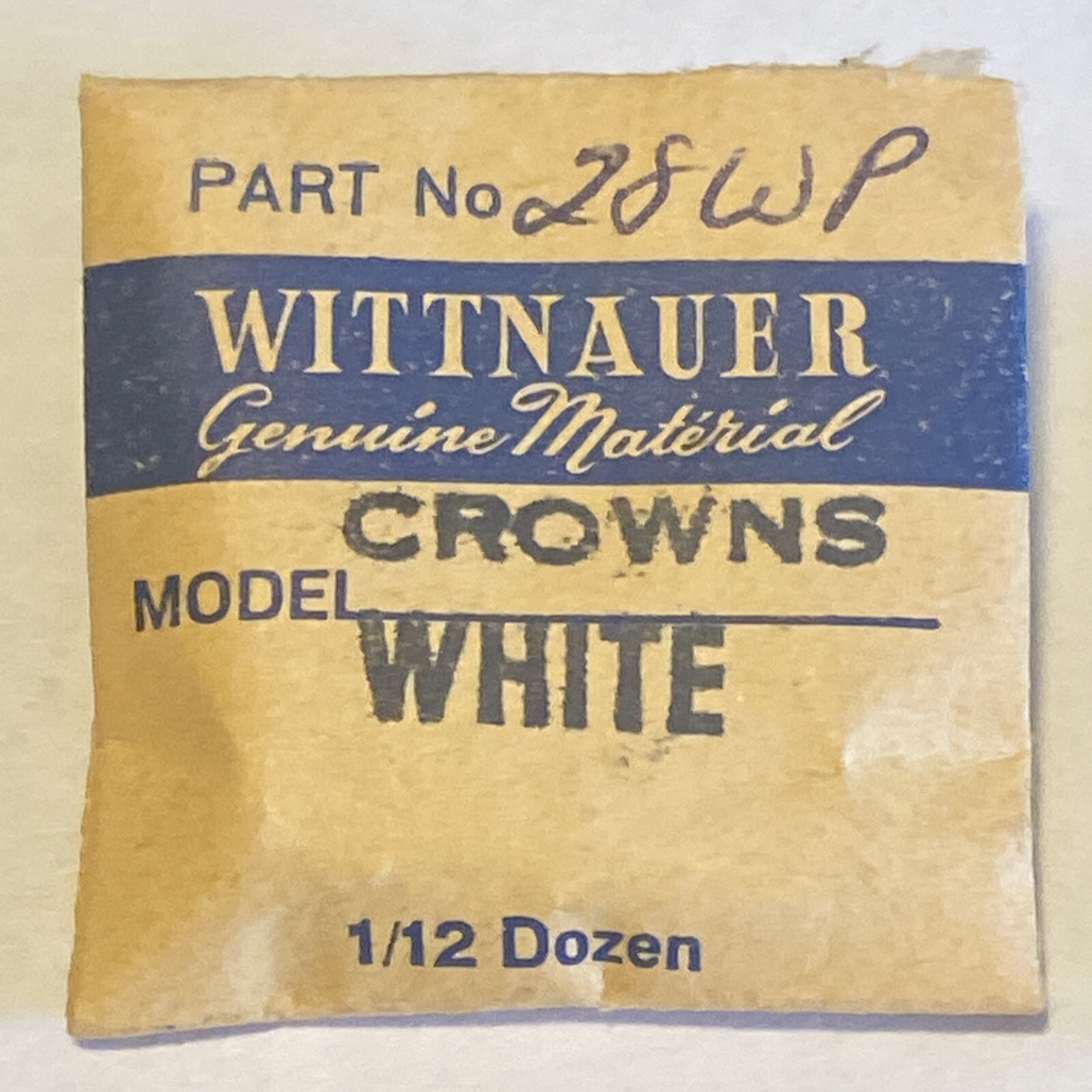 NOS Wittnauer Water Proof Crowns White & Yellow 26WP 28WP 29WP 30WP 31WP 35WP