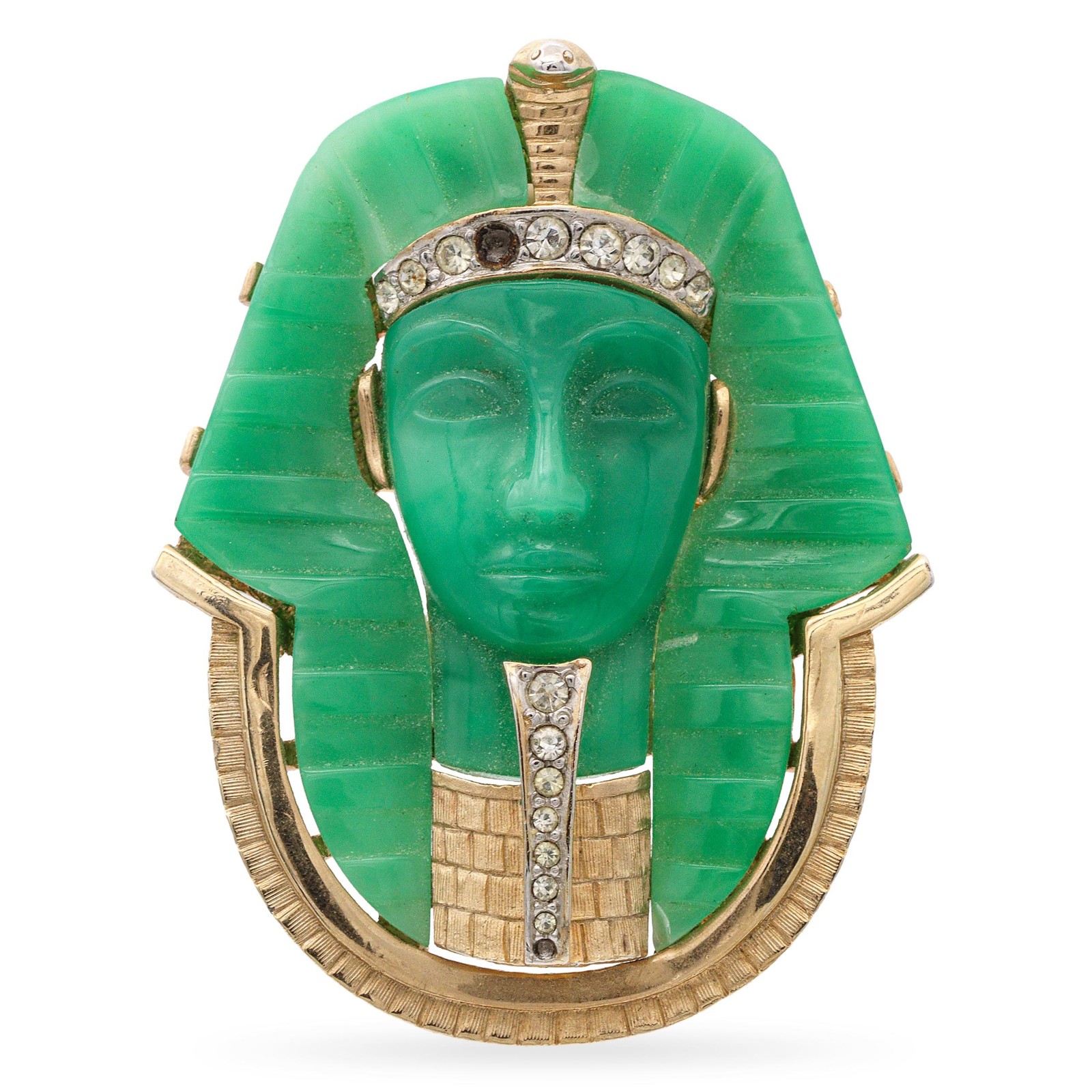 Vintage Marcel Boucher King Tut Egyptian Revival Brooch Pendant 1057P