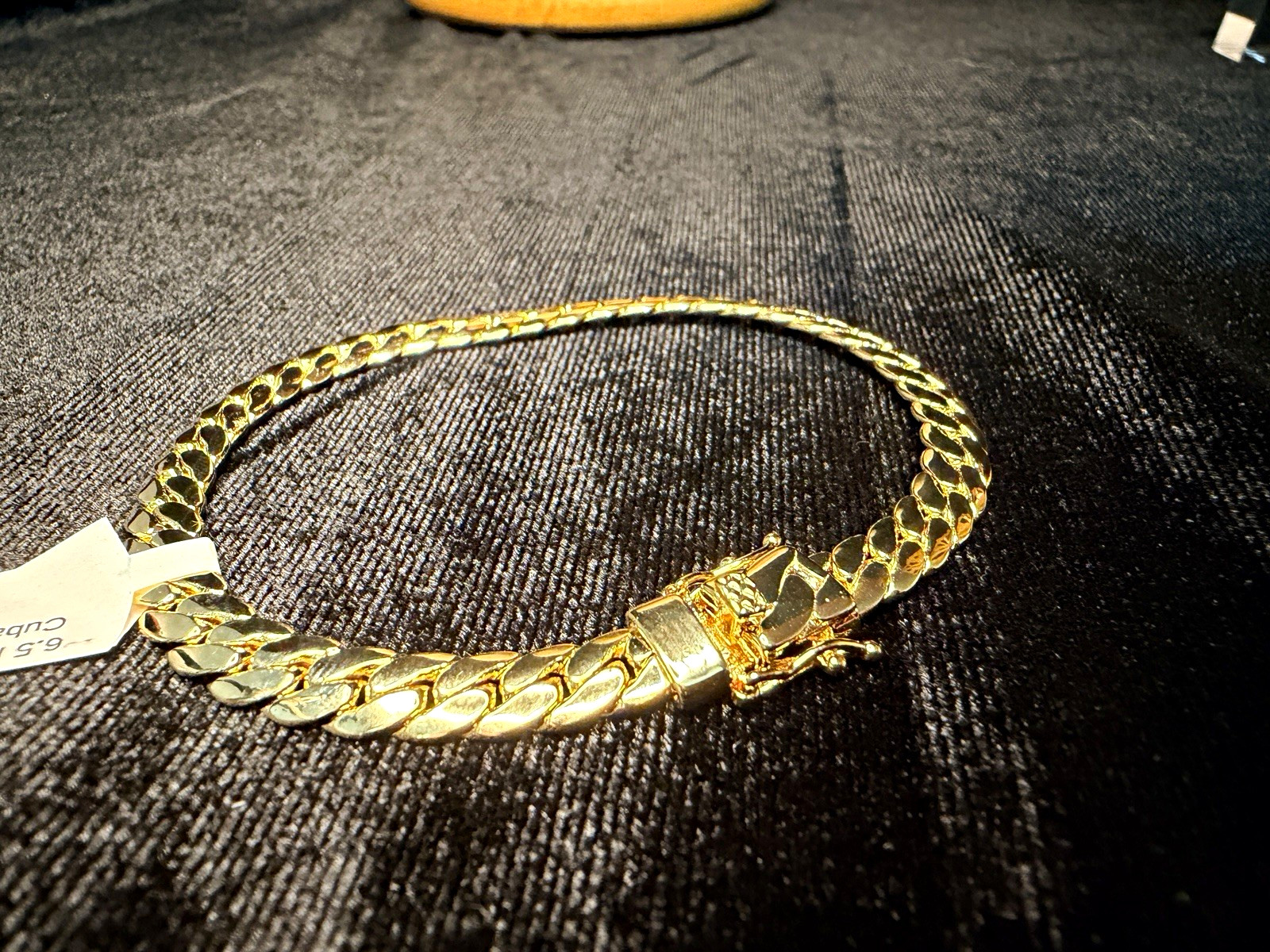 14K Stamped Yellow Gold 6.5MM Miami Cuban Link Bracelet 8in Box Lock