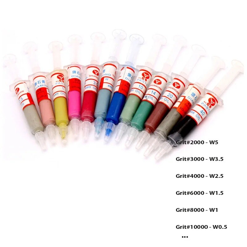 W0.5-W40 Grit 320~10000 Grinding Abrasive Paste for Jewelry Polishing