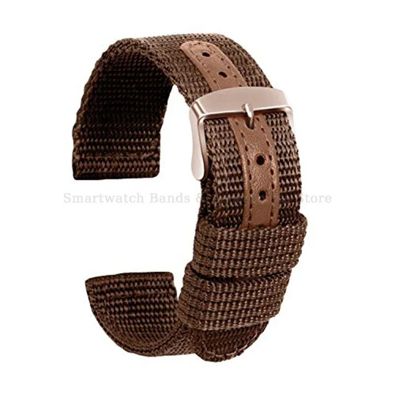 18mm 20mm 22mm 24mm Military Canvas Nylon Wrist Watch Band Strap Bracelet Sport