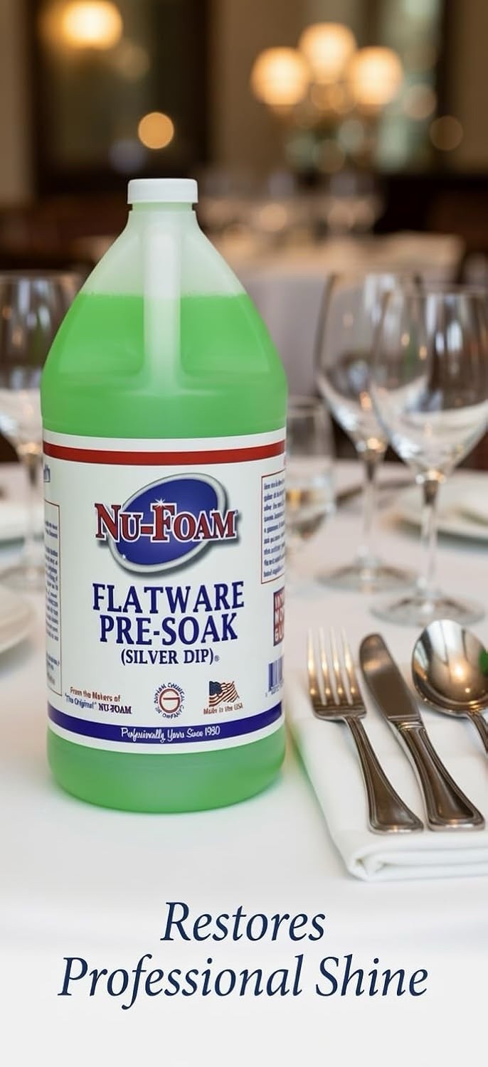 Nu-Foam Flatware Pre-Soak Silver Dip Solution, 1 Gallon