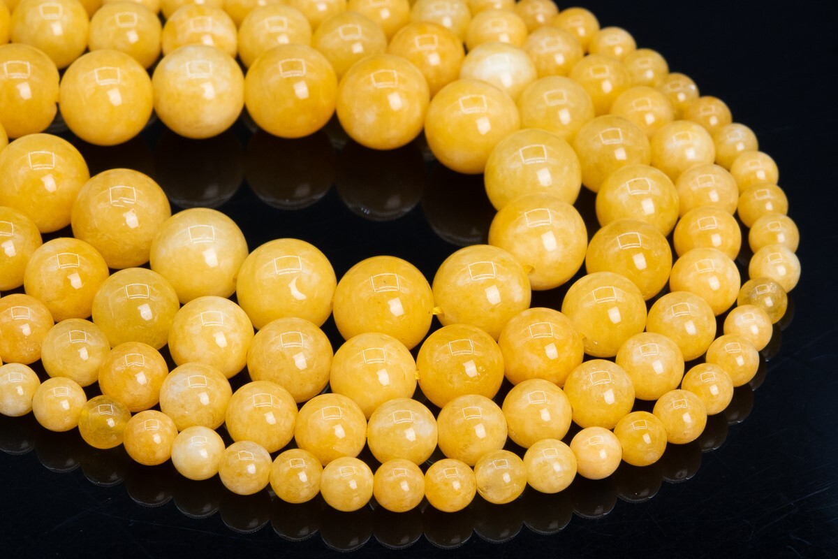 Deep Yellow Quartz Beads Grade AAA Round Gemstone Loose Beads 6/8/10/12MM