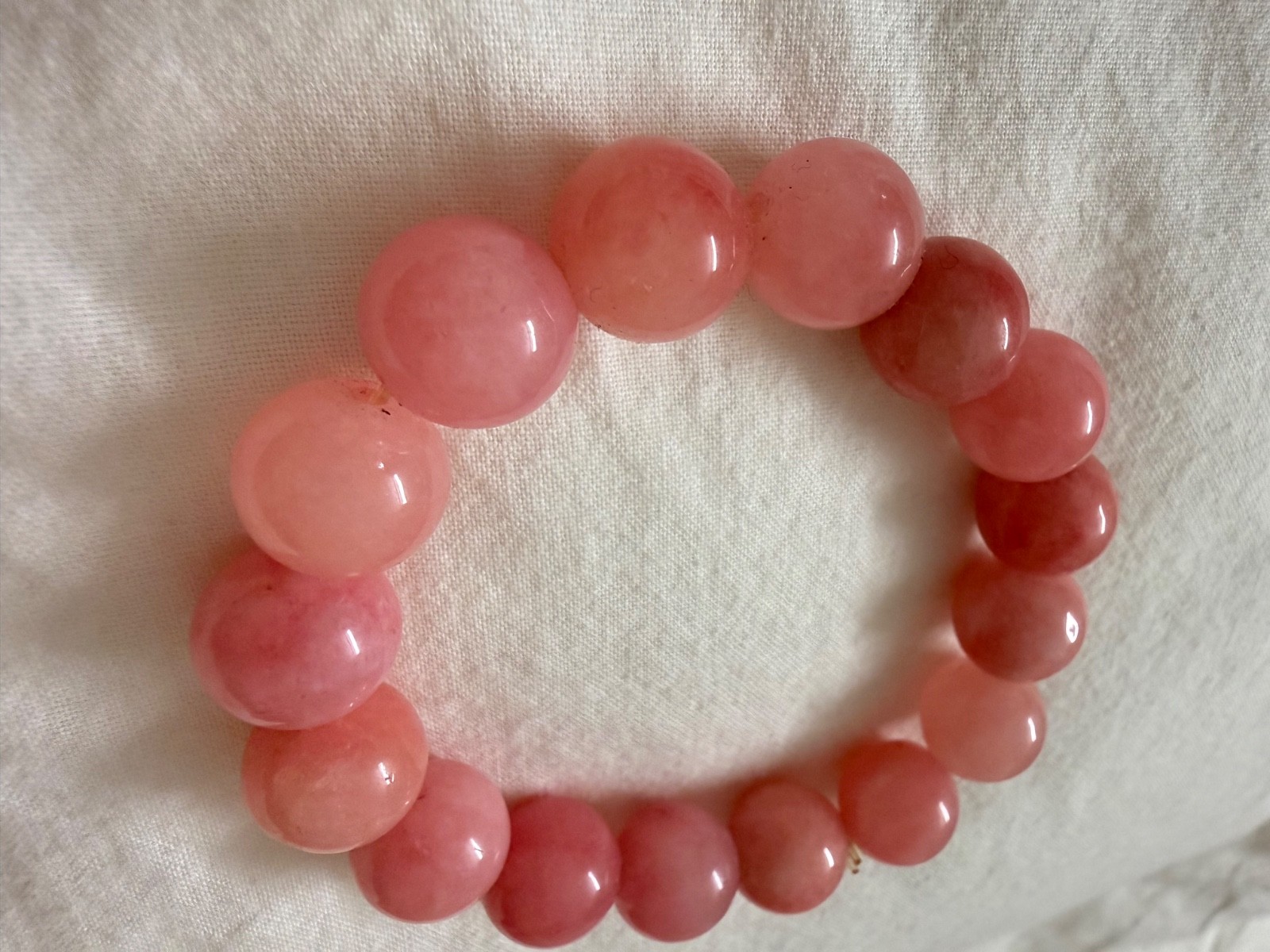 Rose quartz beads bracelet, one size, elastic band – PRODUCT OF NEPAL