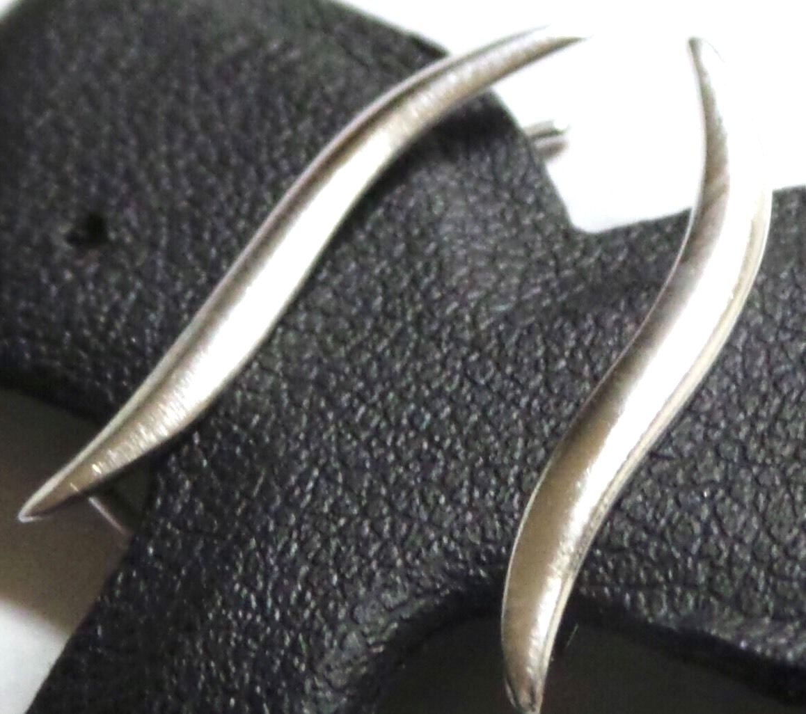SOLID 925 Sterling Silver 0.65g Crawler Climber Wave Cuff Sweep Earpin Earrings
