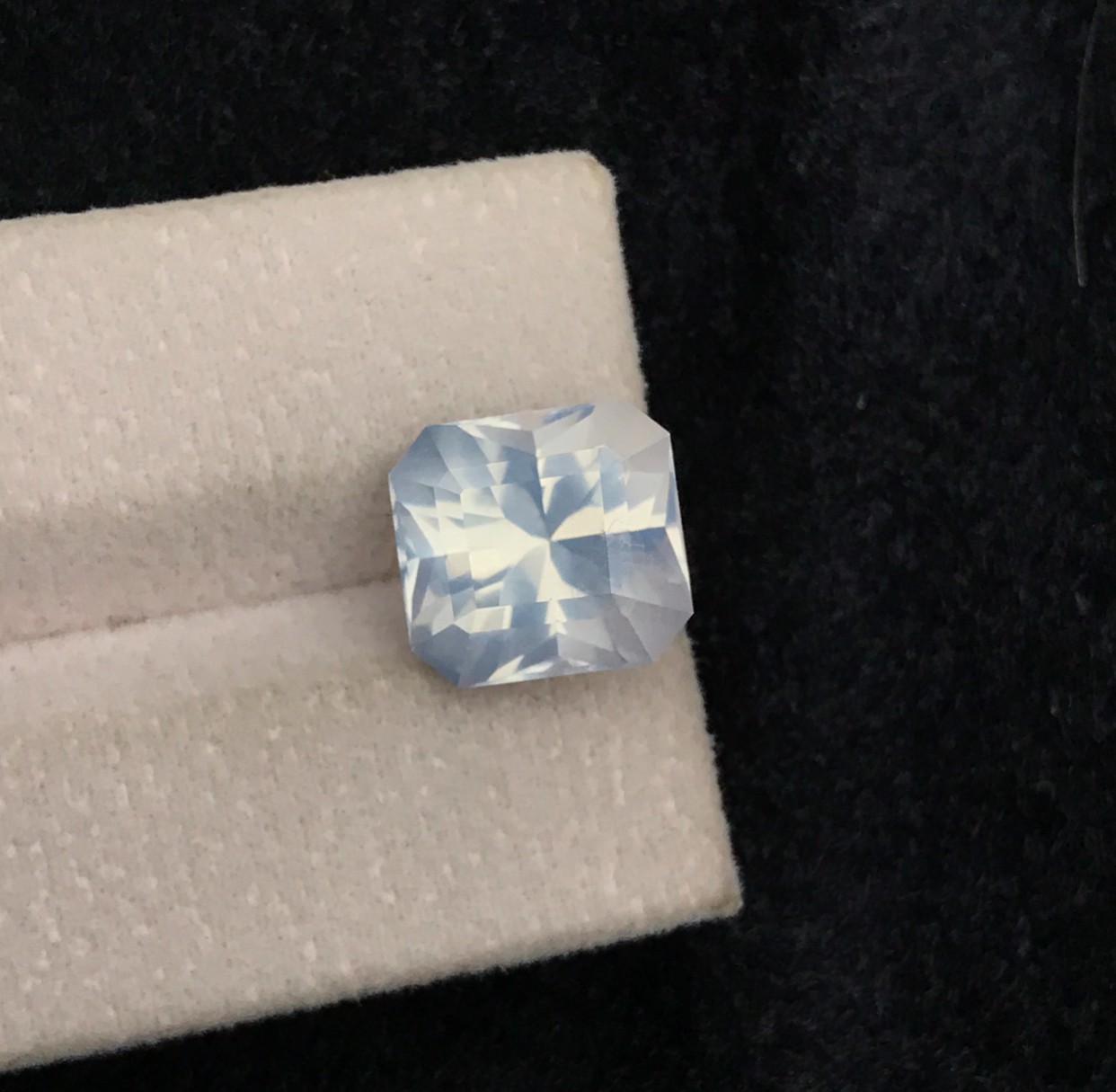Fancy Cut Natural Moonstone 6.80 CT Loupe Clean Rainbow Loose Gemstone