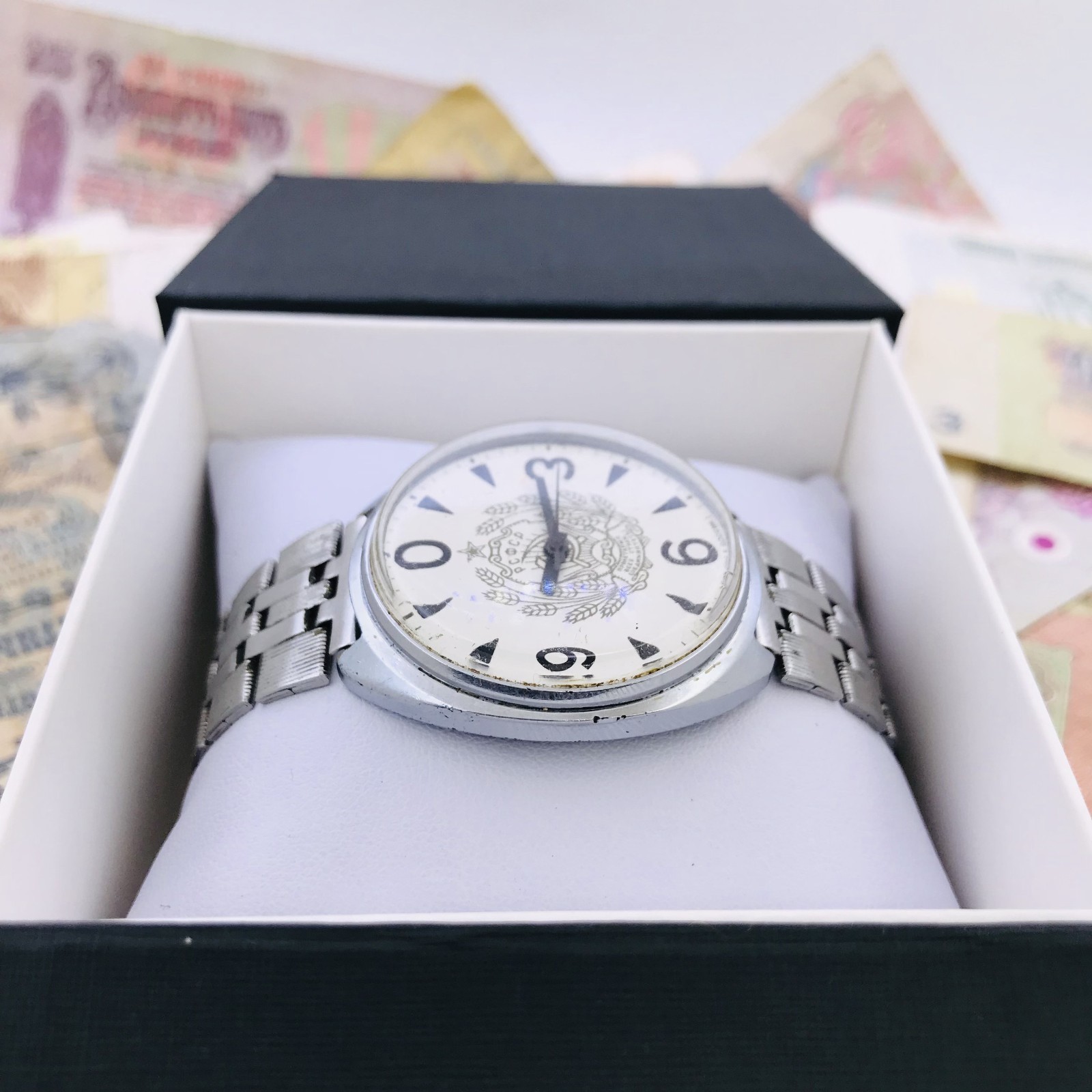 0️⃣ Rare Raketa Big Zero USSR Coat of Arms Soviet Watch 2609 USSR Service 🛠