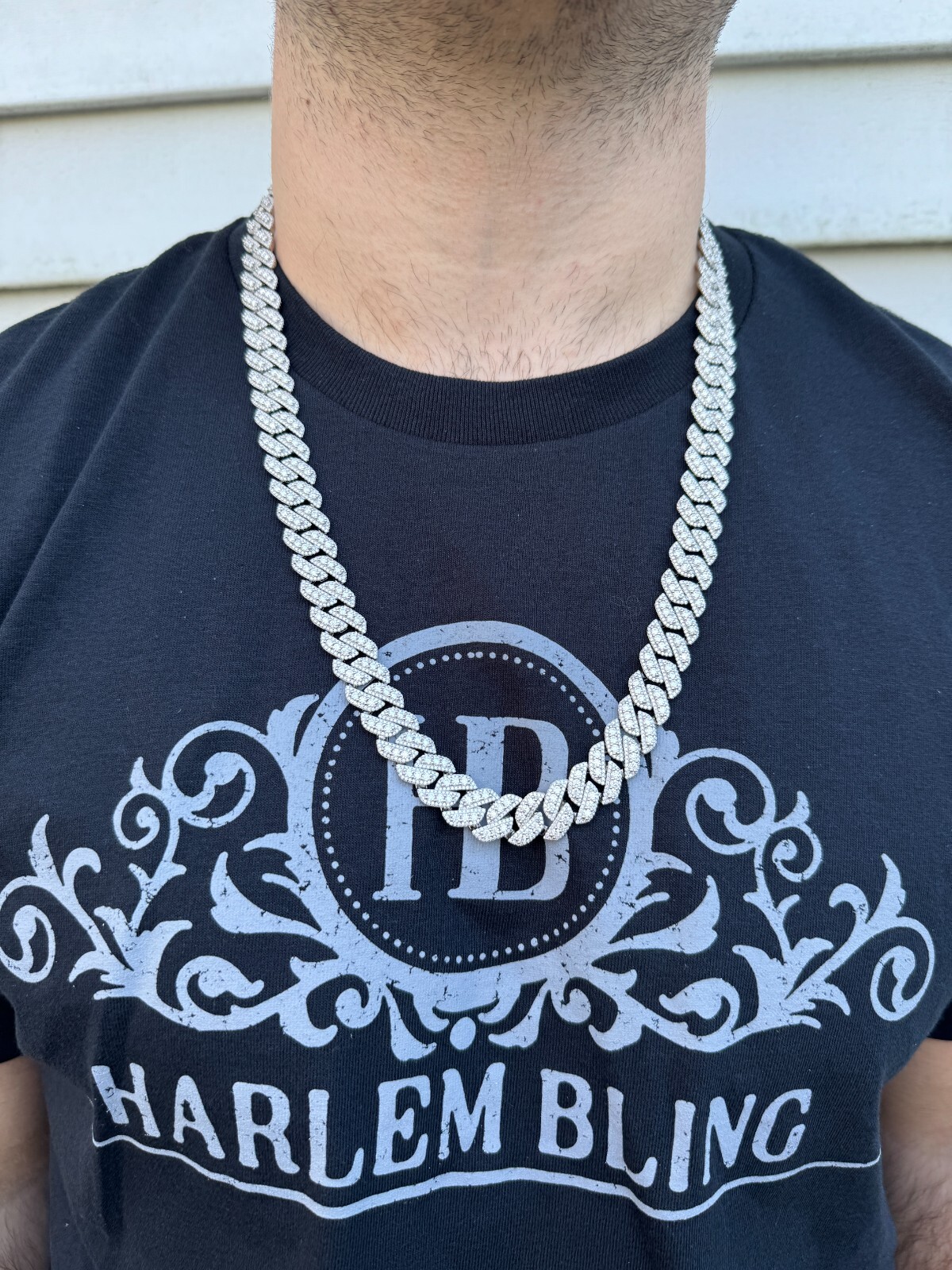 MOISSANITE Real Miami Cuban Link Chain Iced Hip Hop 925 Silver Necklace 16″-30″