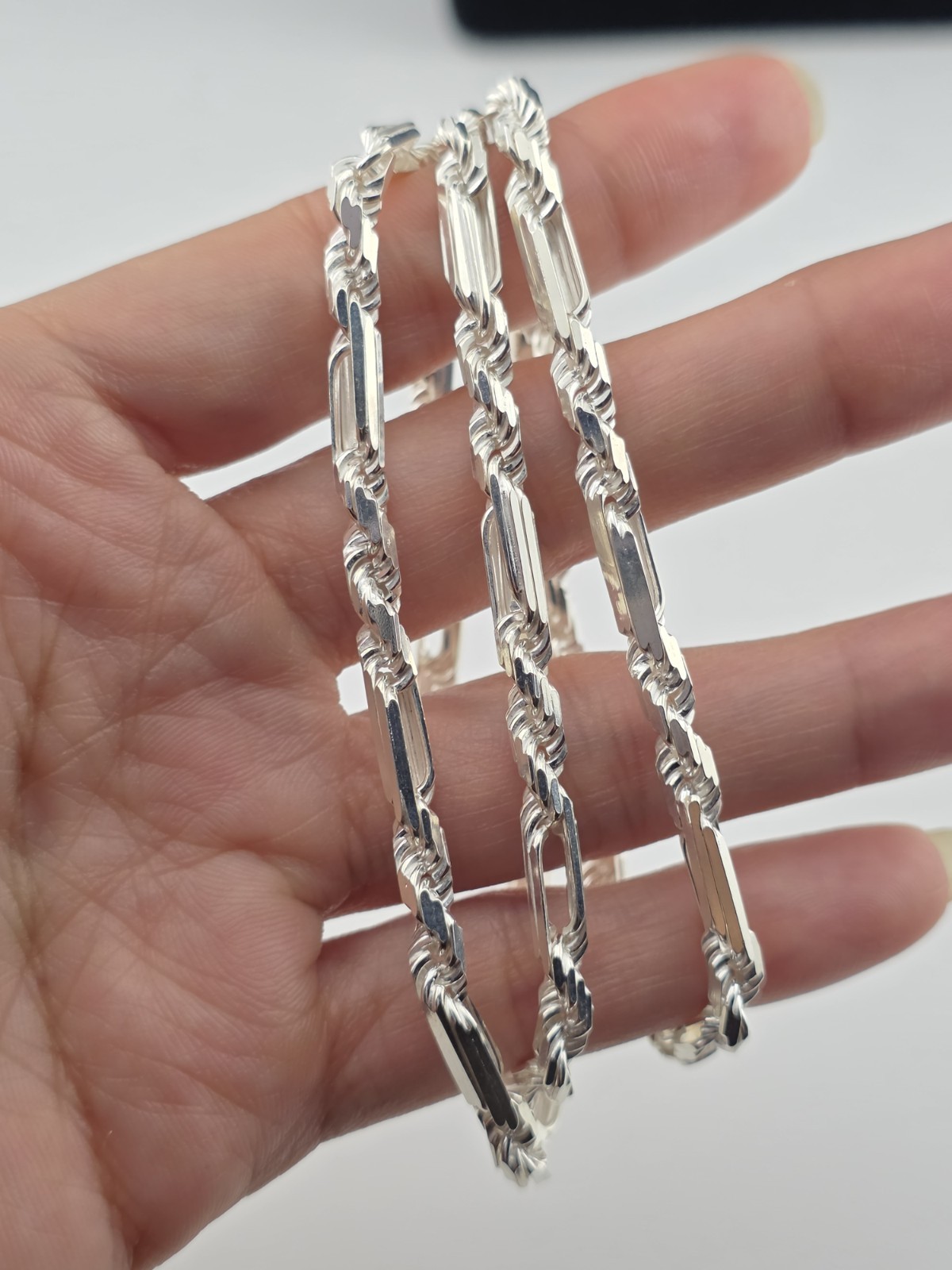 22″ 4mm Sterling Silver Milano/Figarope Chain