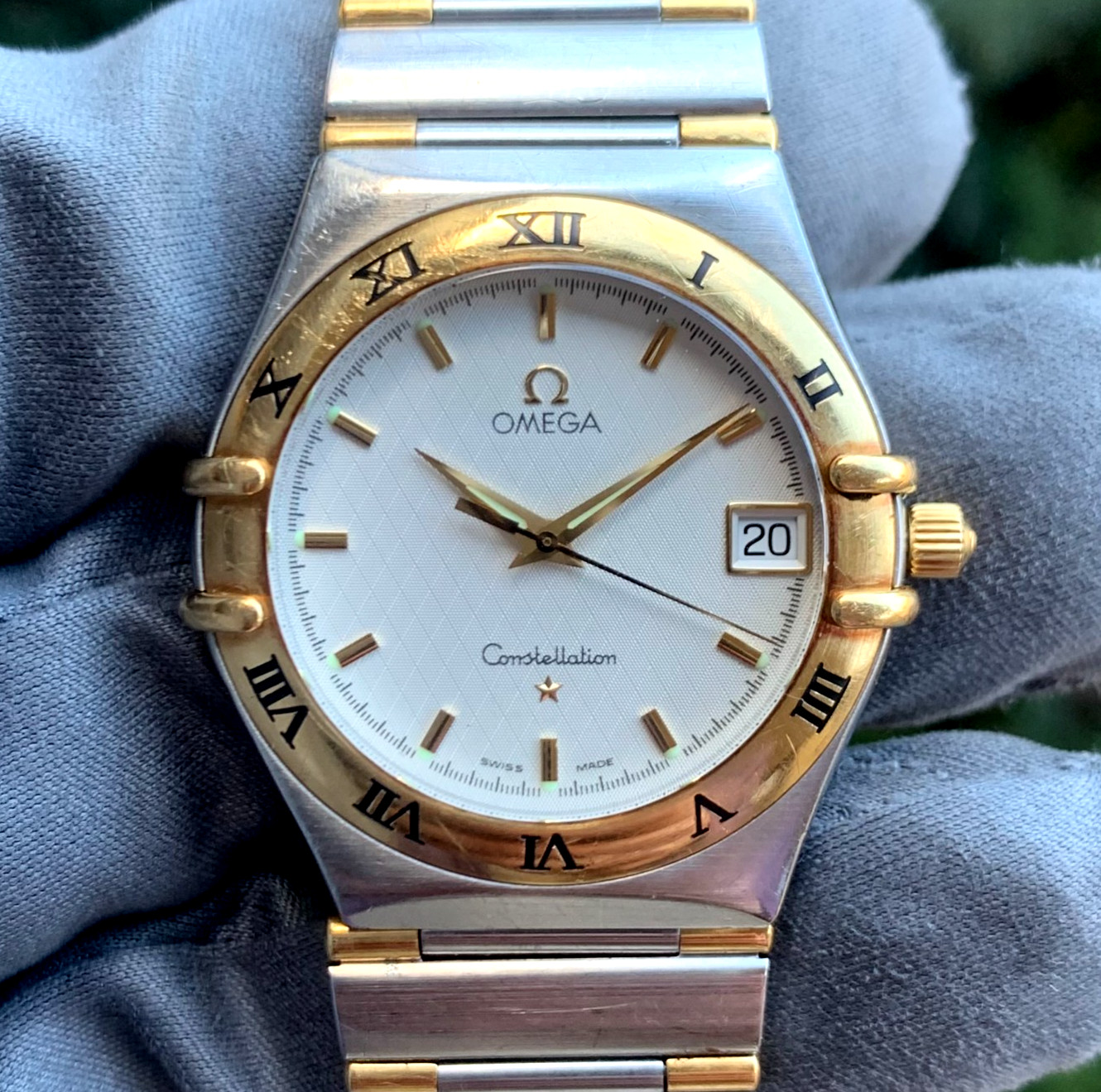 Omega Constellation Manhattan Ref 1312.30 18K Gold & Stainless Steel Wristwatch