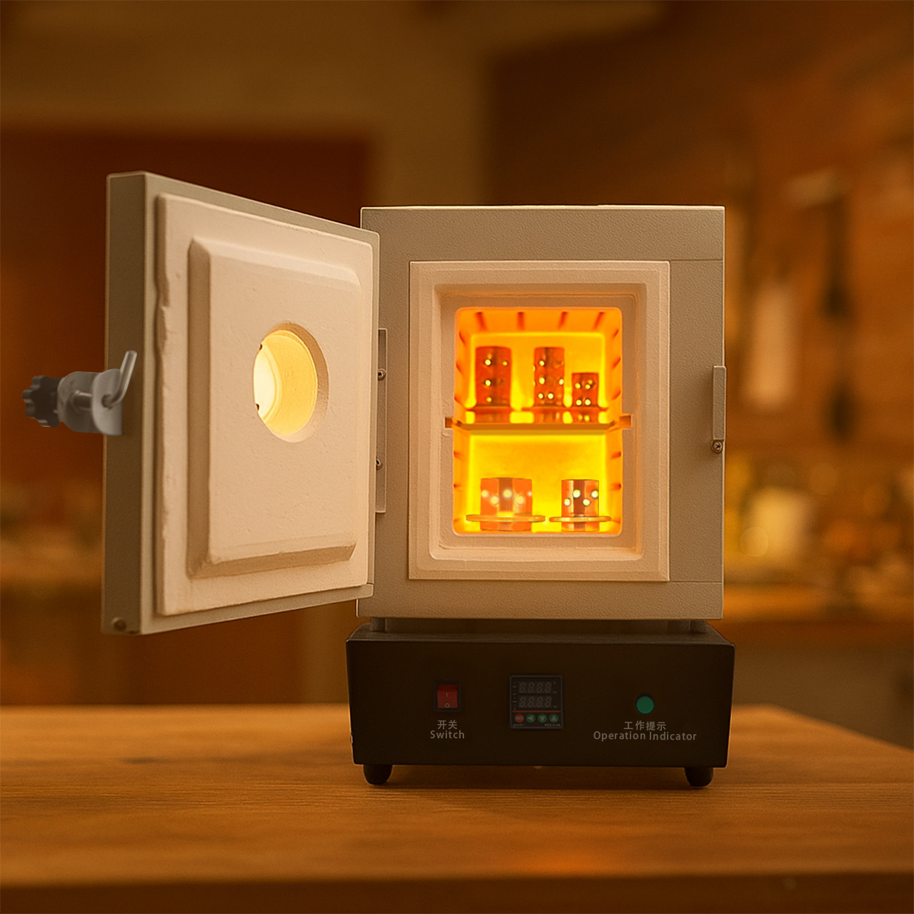 TOOLTOS Dual-Layer Burnout Furnace for Jewelry Casting with Observation Window