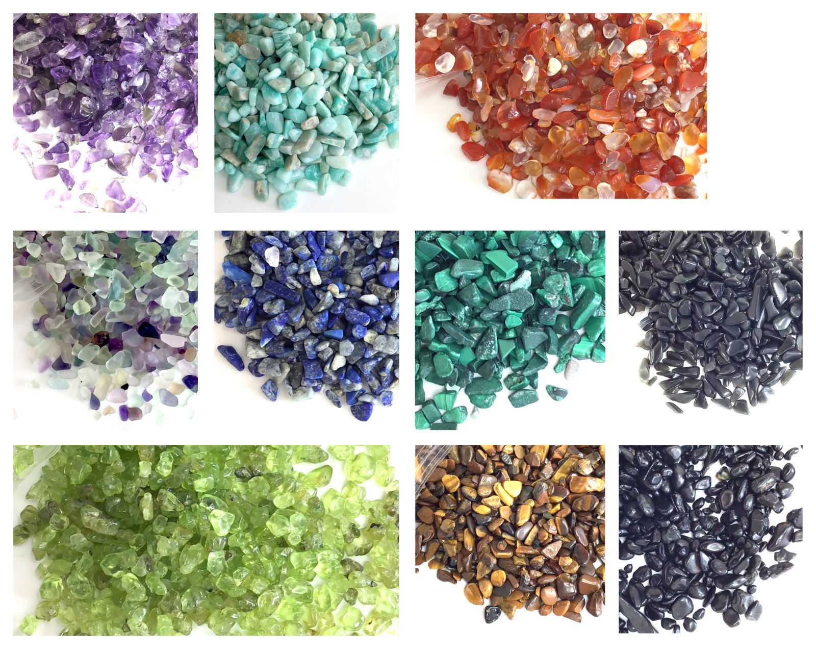 Gemstone Chips Beads Undrilled Pebble Nugget Chip No Drill Hole 5-8mm Sold by oz